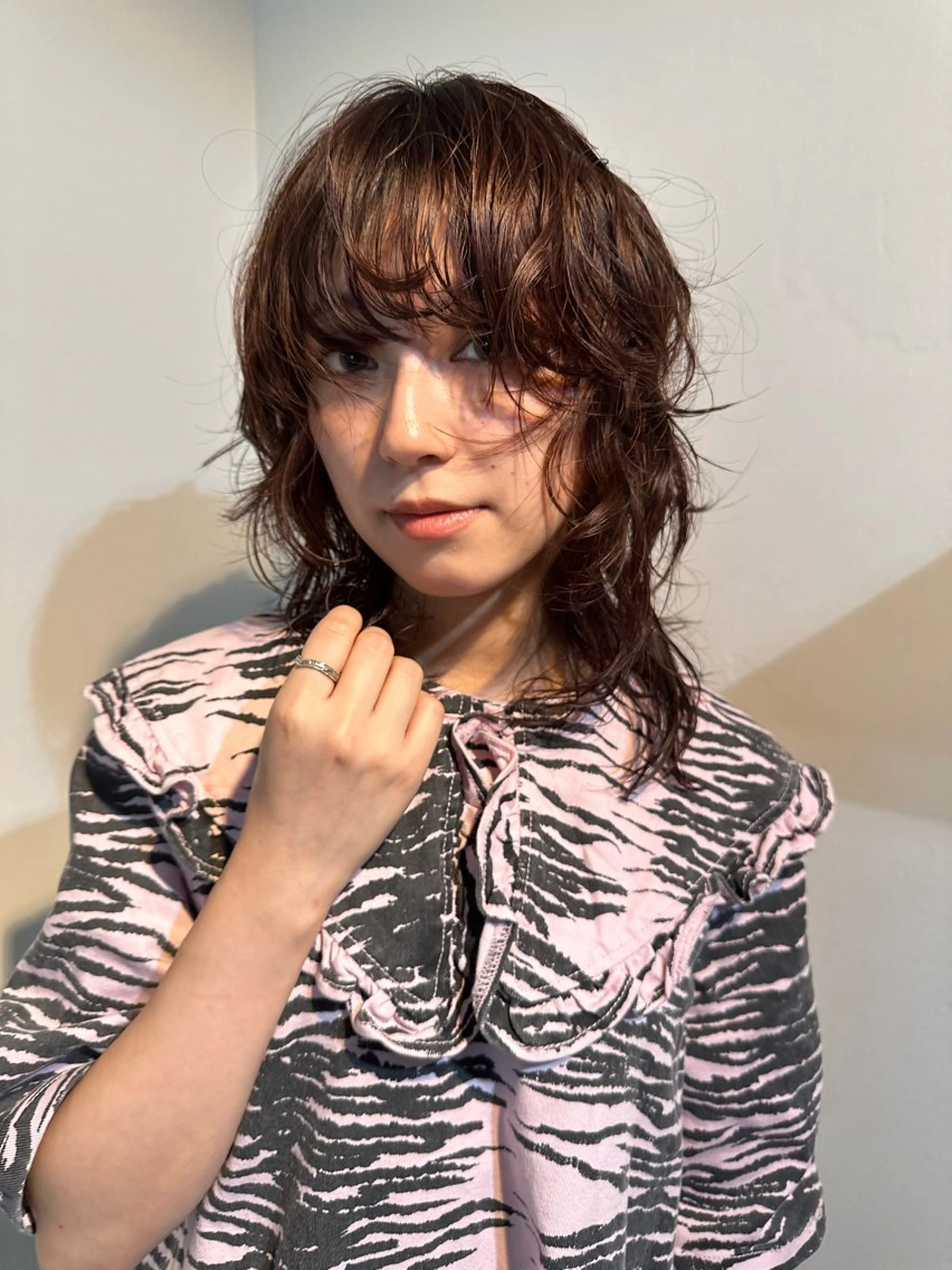 セミロング カラー パーマ 🎀オイダイラ モモカ🎀のヘアスタイル