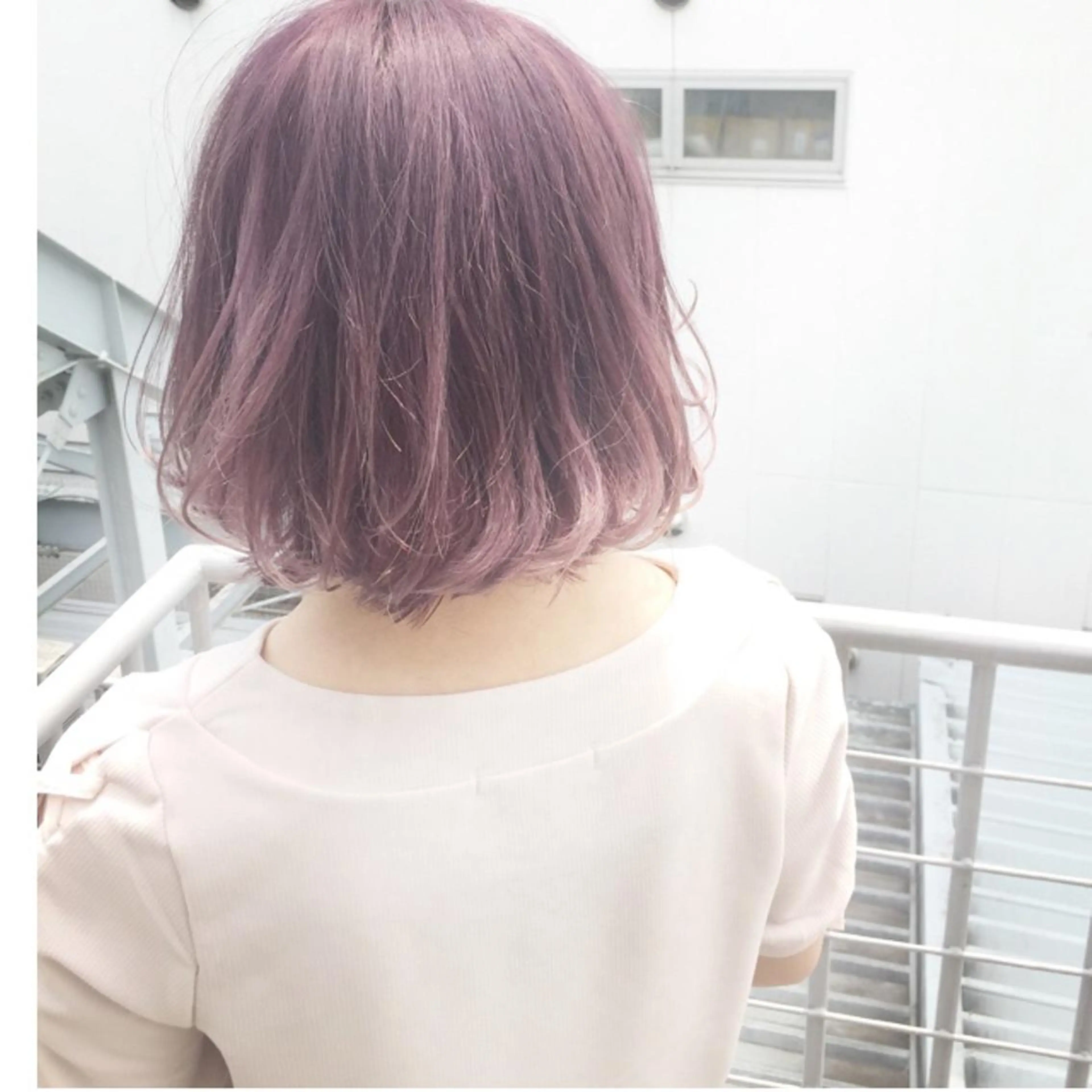 ショート ミディアム カラー ラベンダーカラー ピンクカラー ピンクラベンダー NAO ☆のヘアスタイル