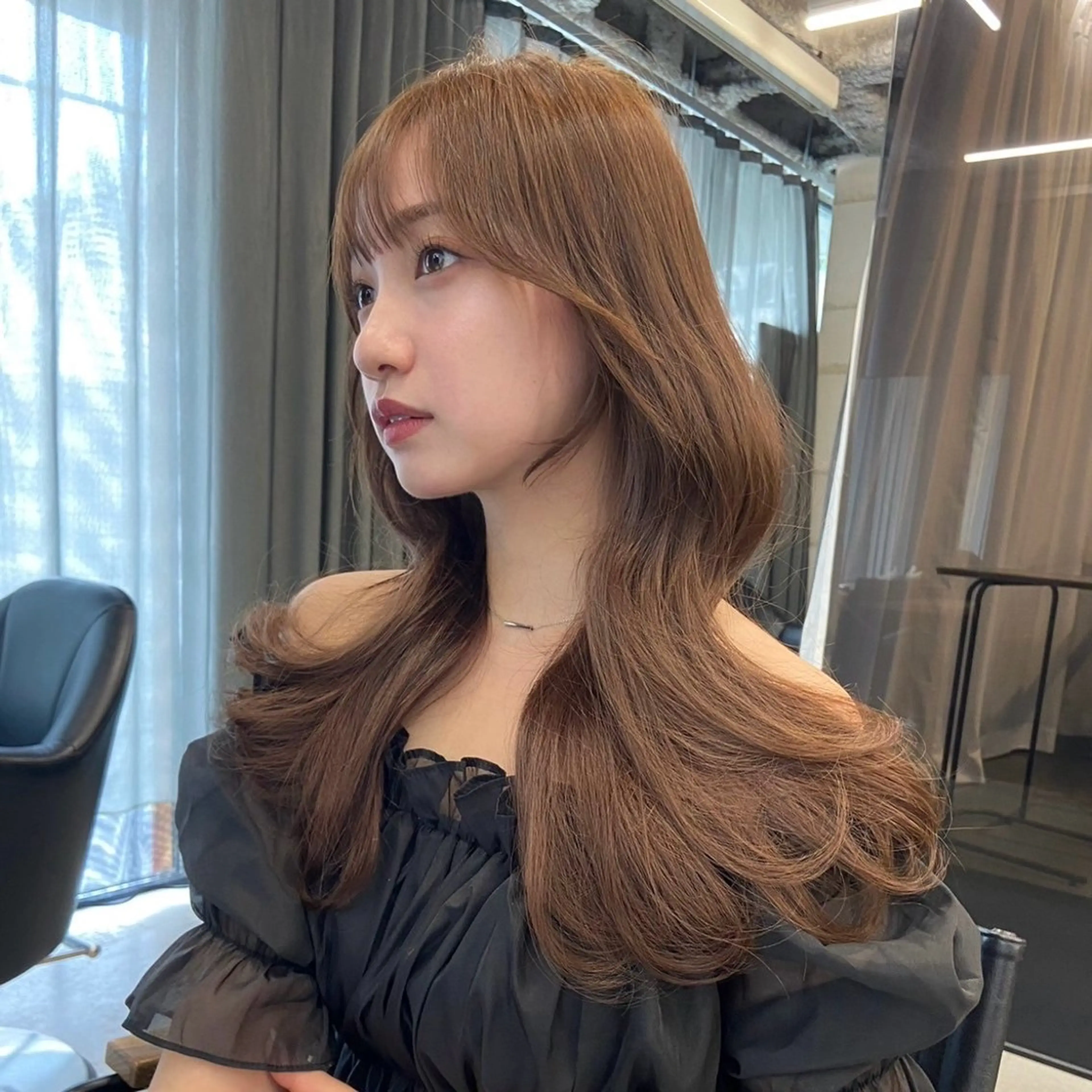 ロング カラー ベージュカラー ブラウンカラー ヘアカラー トリートメント IVY所属・髪質改善/韓国ヘア 顔まわり特化yutoのヘアスタイル
