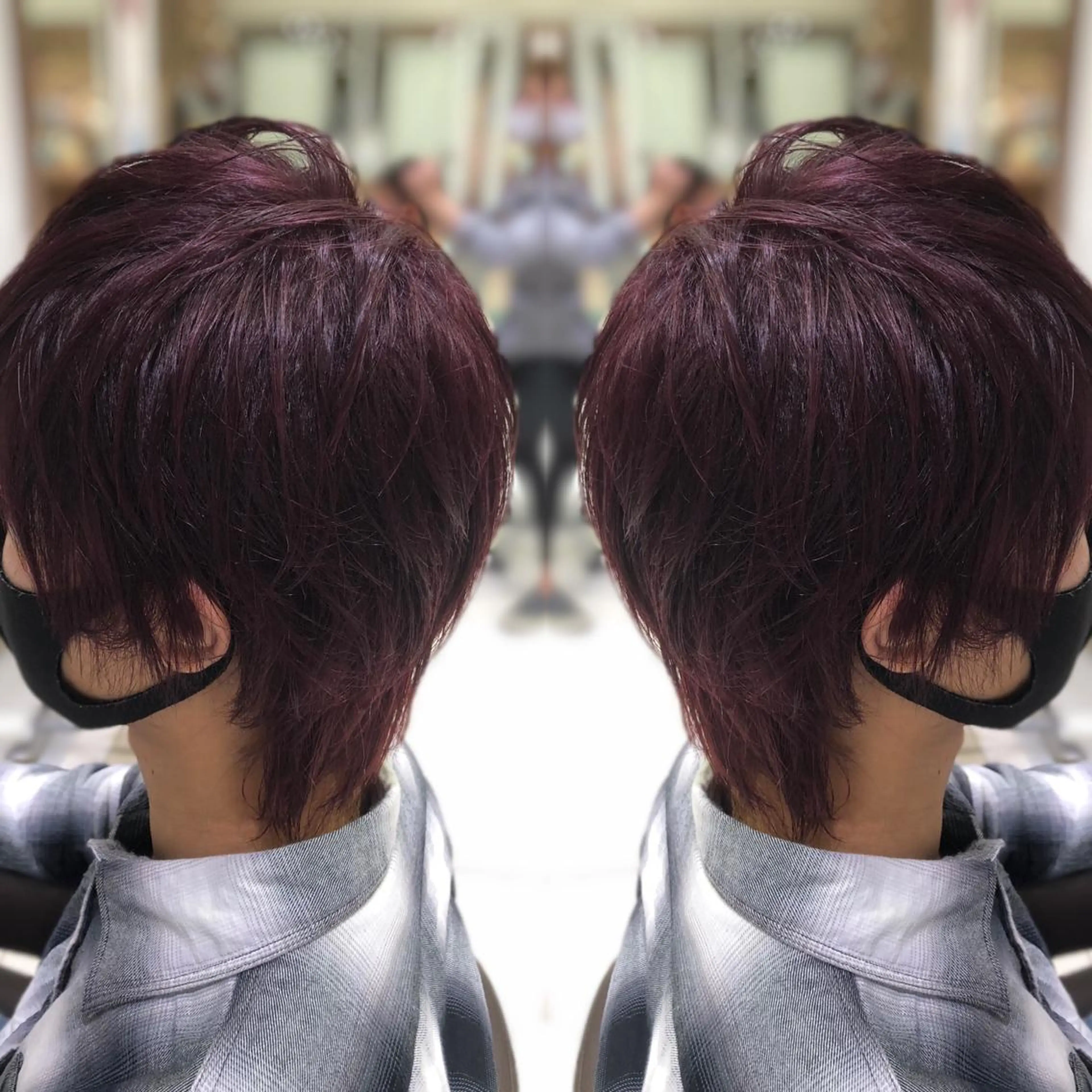 カラー メンズ 韓国レイヤー×透明感 カラー/山崎一輝のヘアスタイル