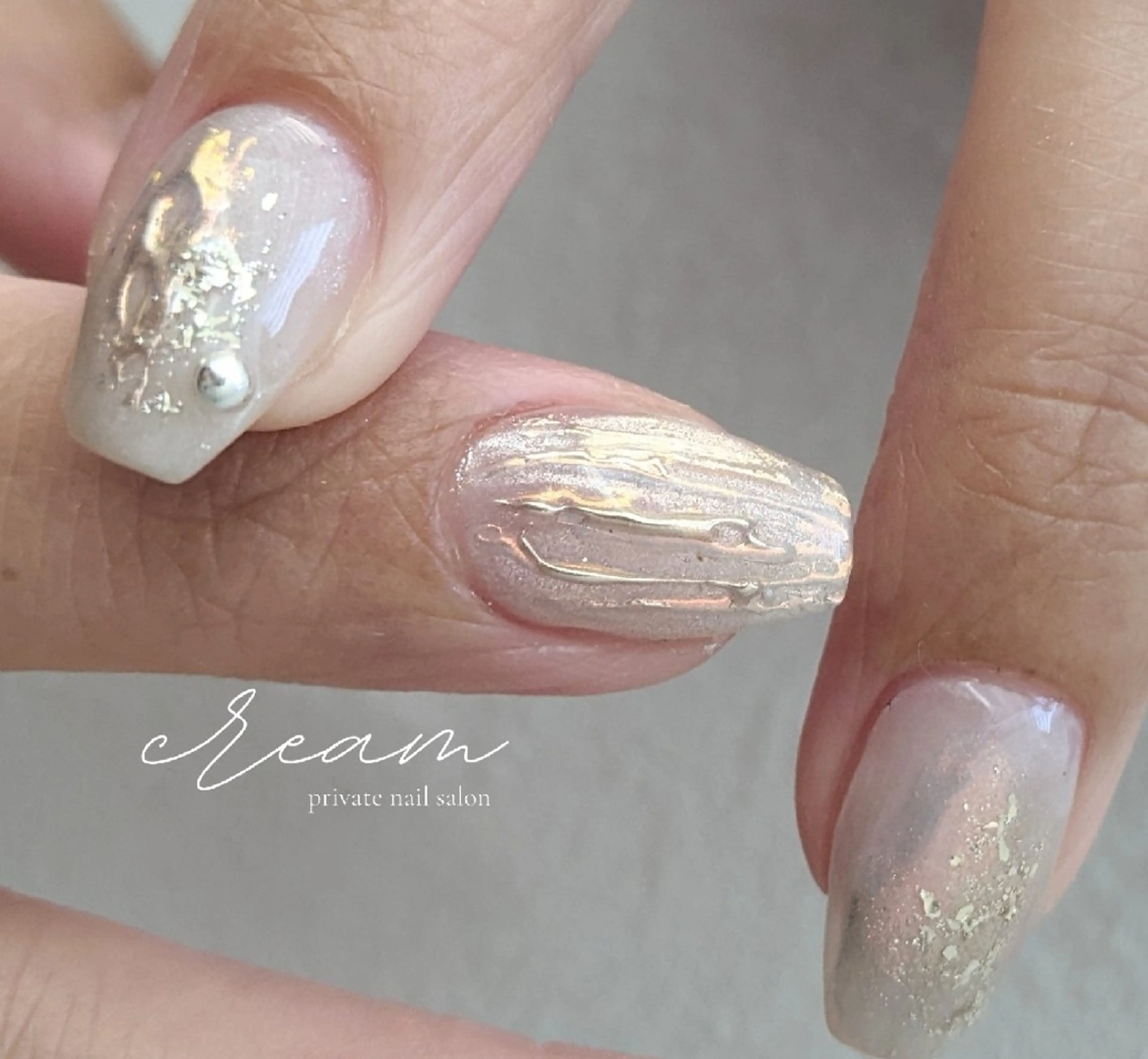 ネイル アートネイル マグネットネイル ニュアンスネイル シンプルネイル 春ネイル ハンドネイル cream. nailのネイルデザイン