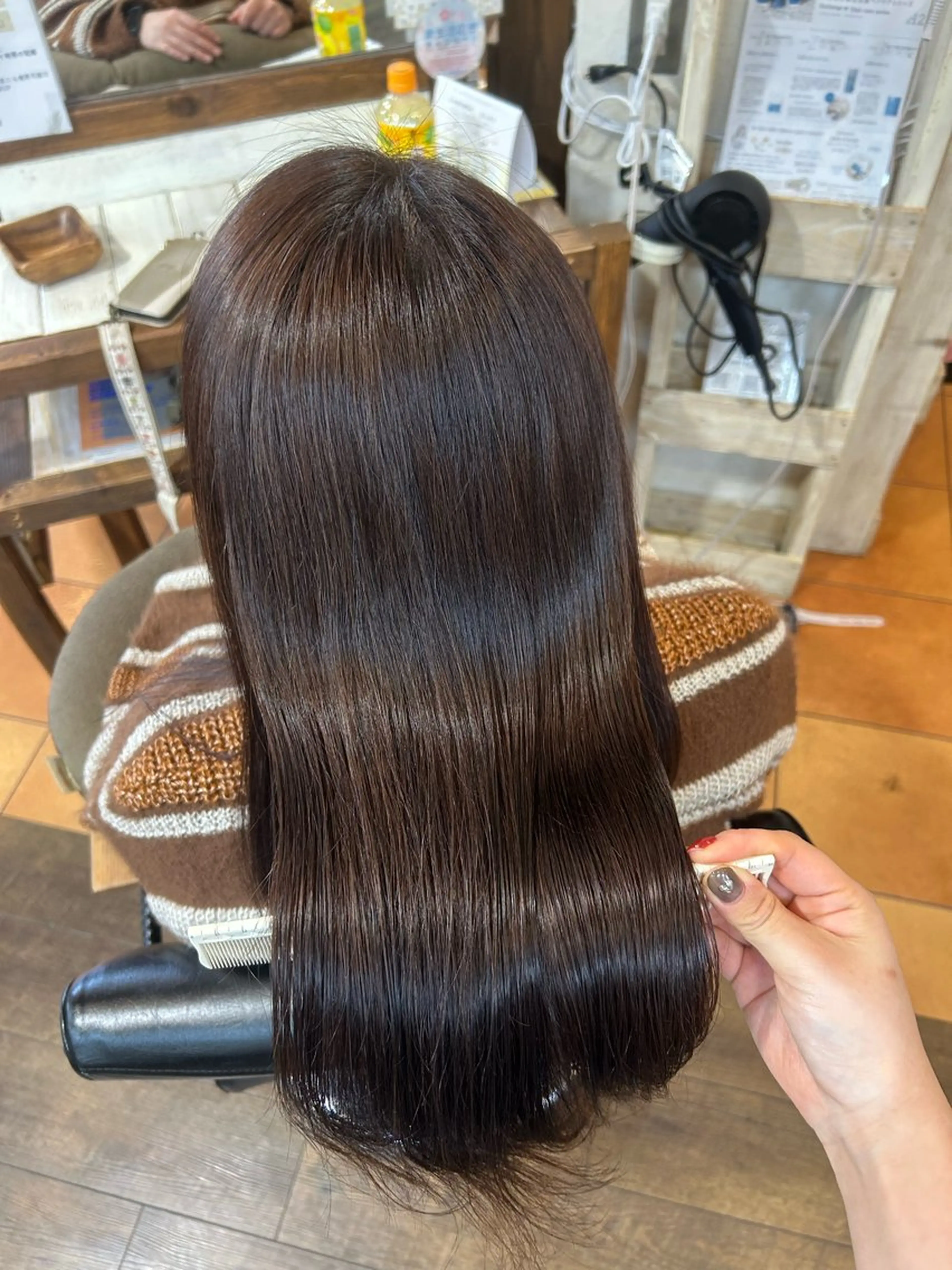 ミディアム カラー アッシュ オリーブアッシュ 徳永　髪質改善 カラー🪄💫のヘアスタイル