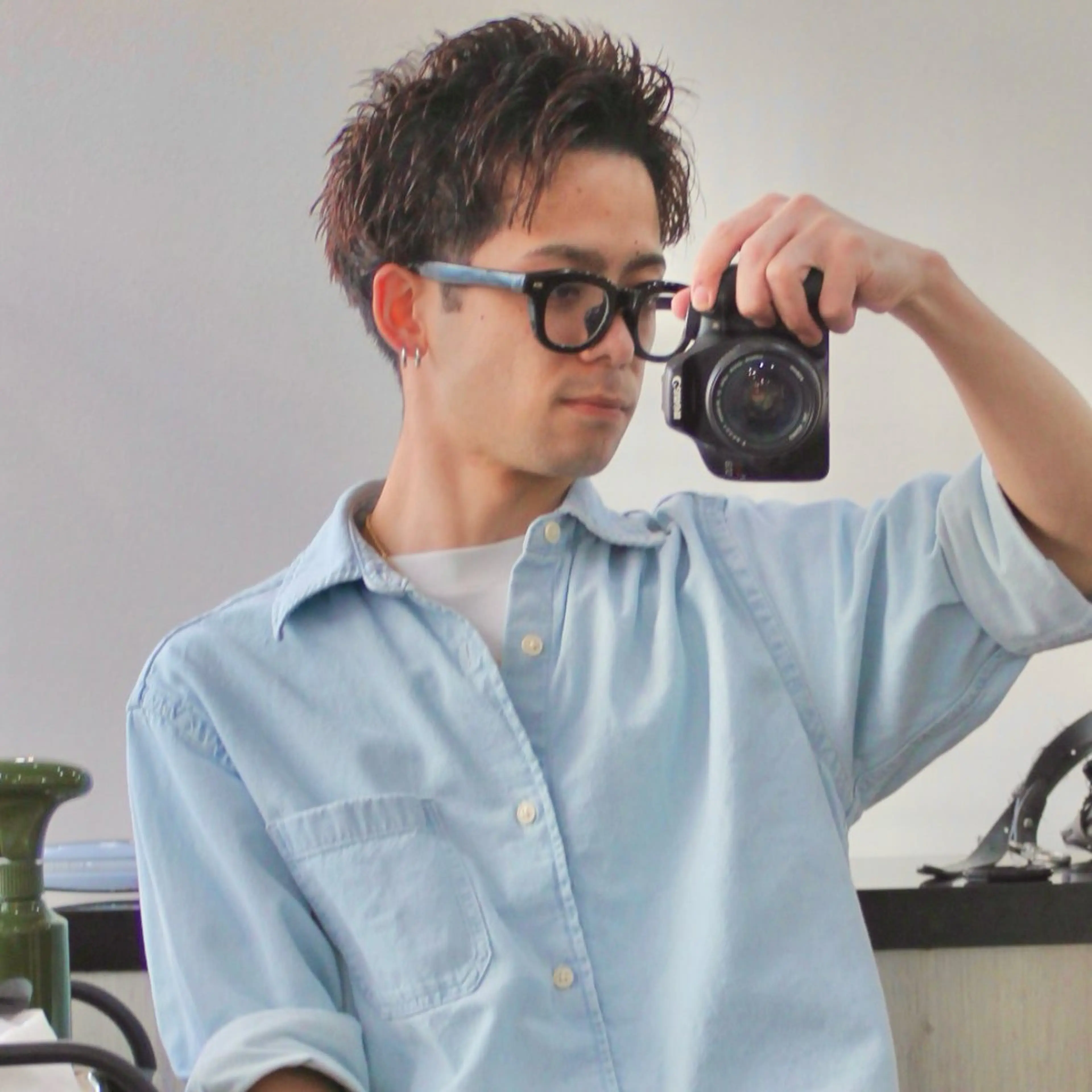 ショート カラー パーマ メンズ メンズブリーチ メンズハイライト メンズパーマ スペインカール スパイキーショート Gain KAKKY 名古屋/池下駅3分のヘアスタイル