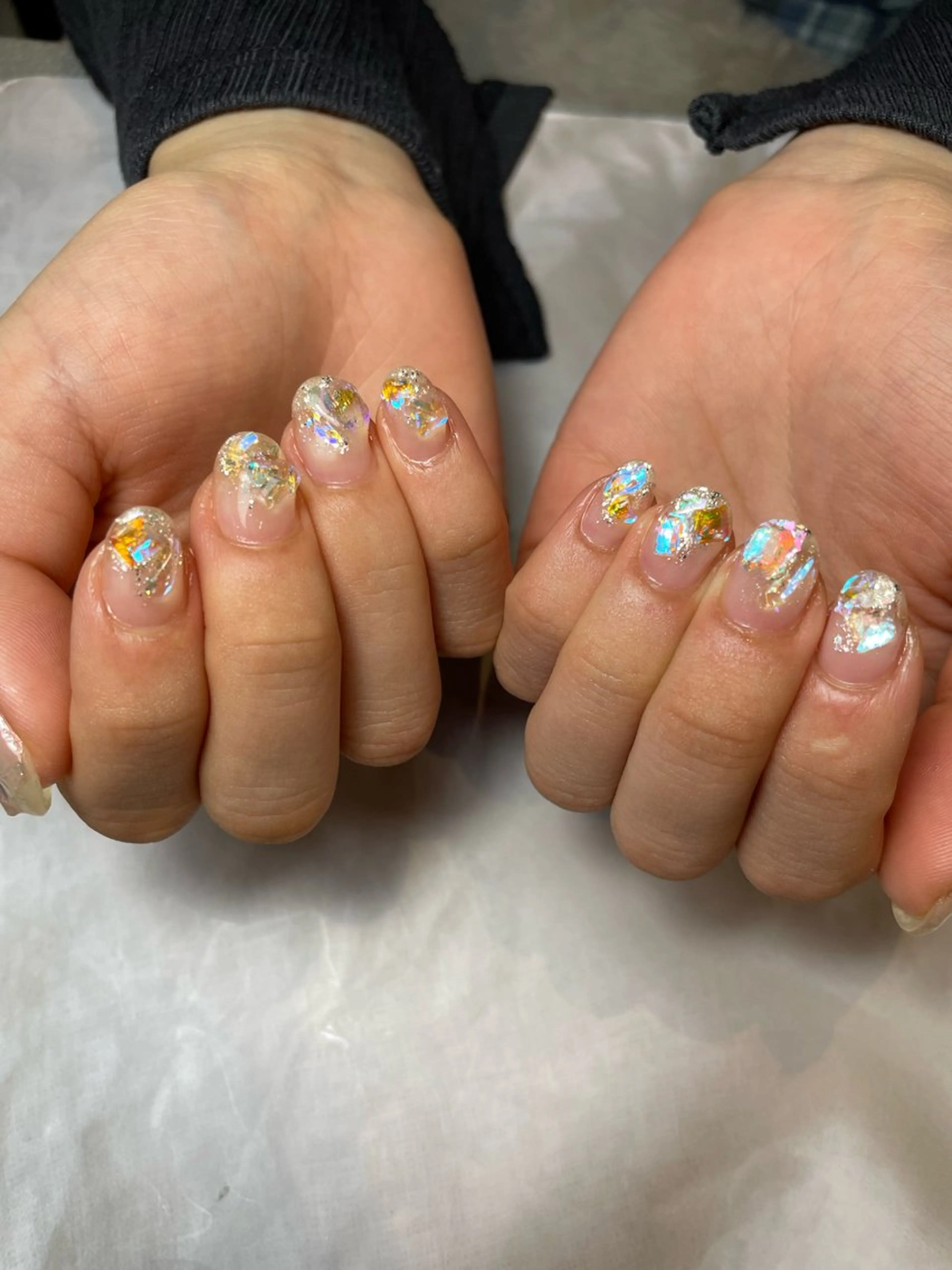 ネイル クリアネイル ストーンネイル ハンドネイル Reflection marikoのネイルデザイン