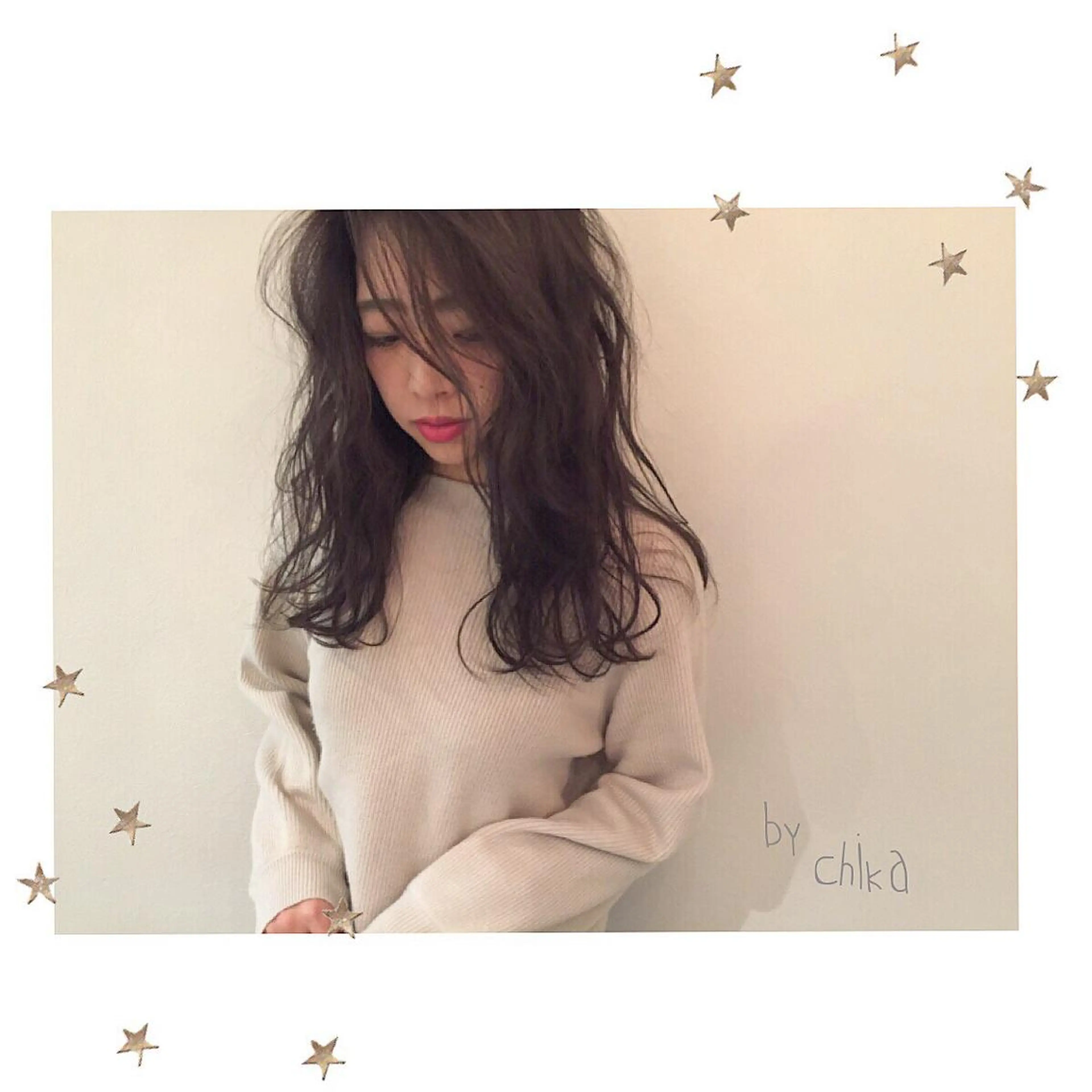 セミロング 市川 千夏のヘアスタイル