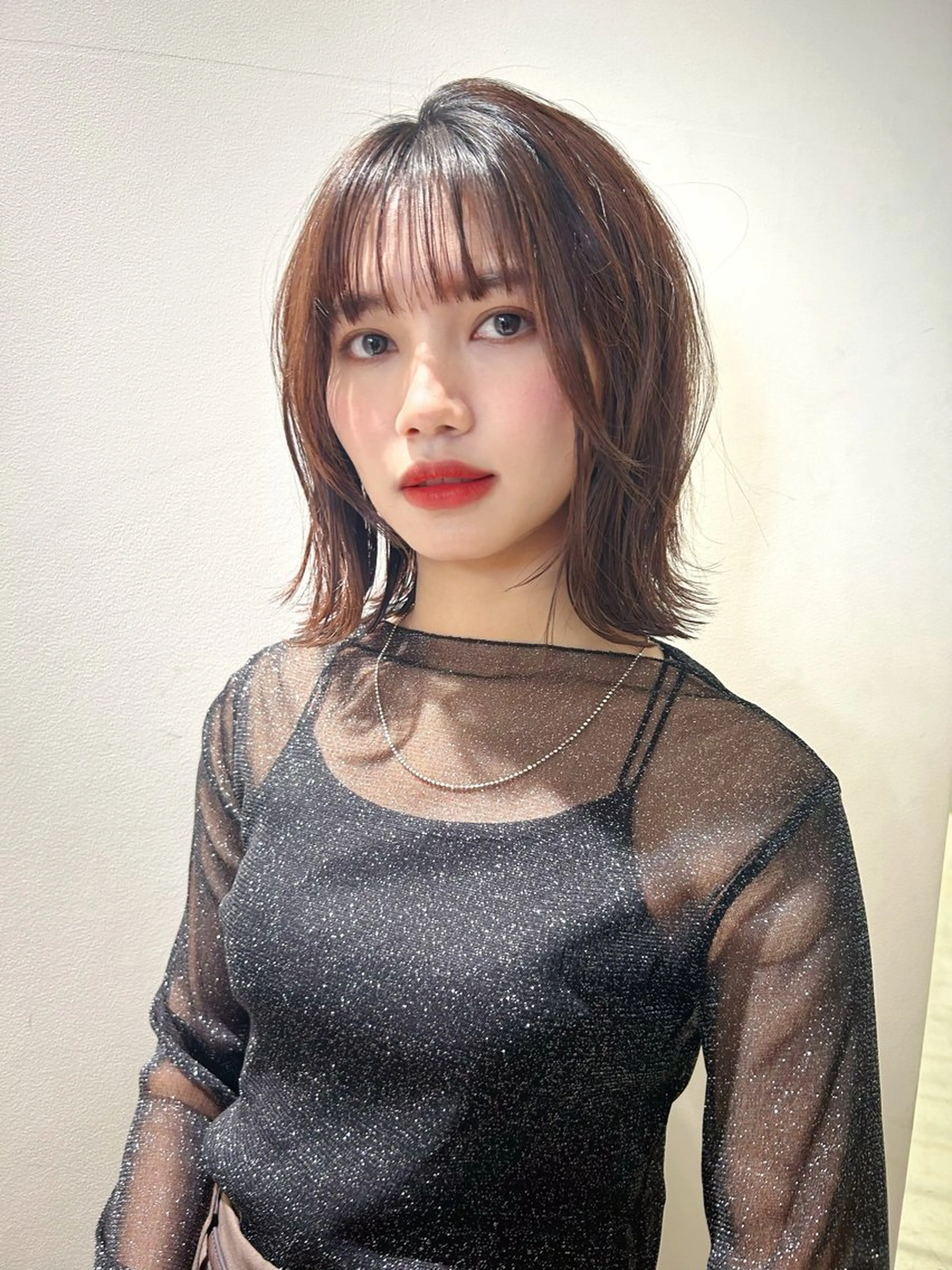 ミディアム ボブ カット ヘアカラー 韓国レイヤー/ハイ トーン/優太のヘアスタイル