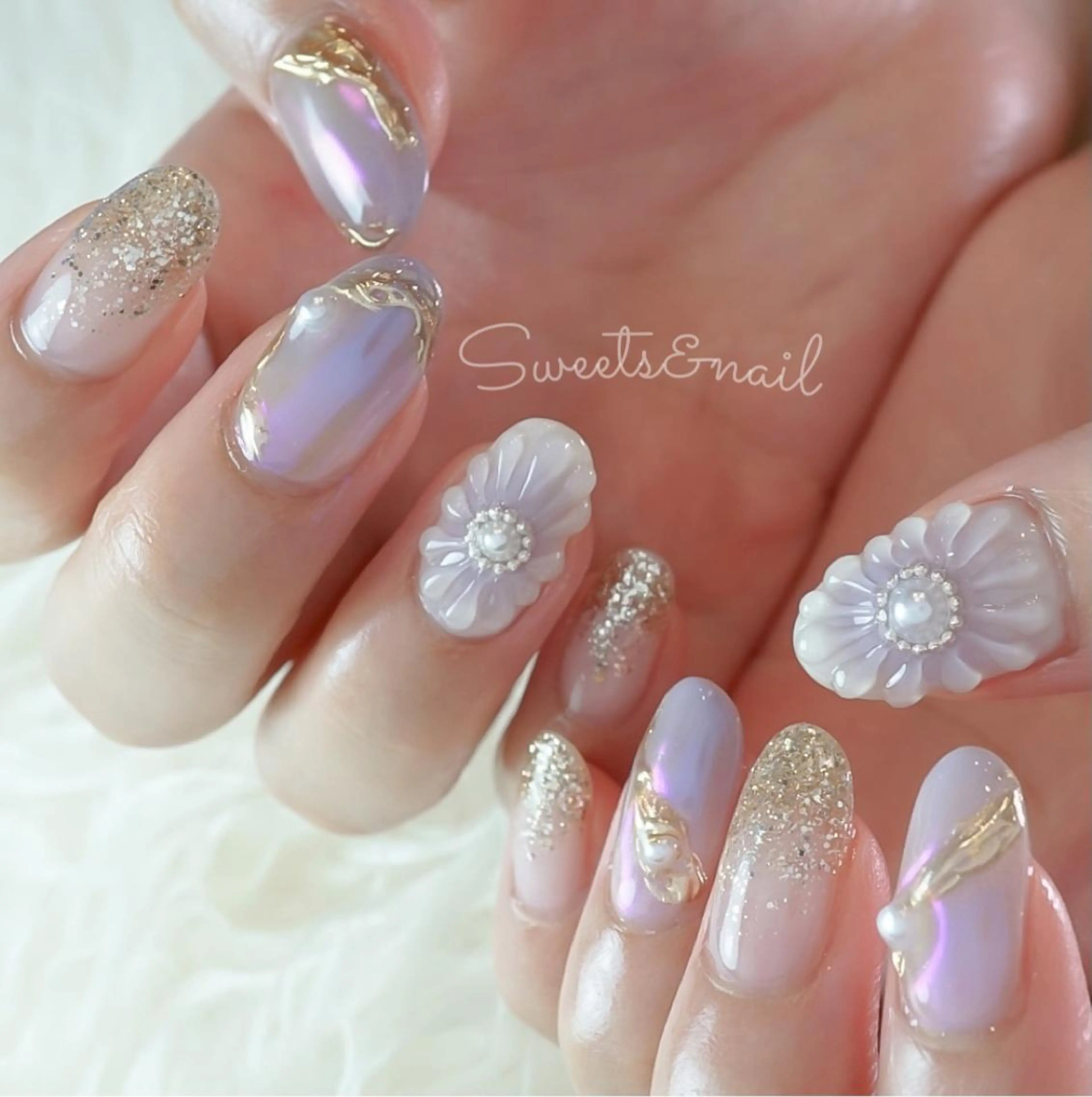 ネイル フラワーネイル ニュアンスネイル Sweets& nail みなこのネイルデザイン