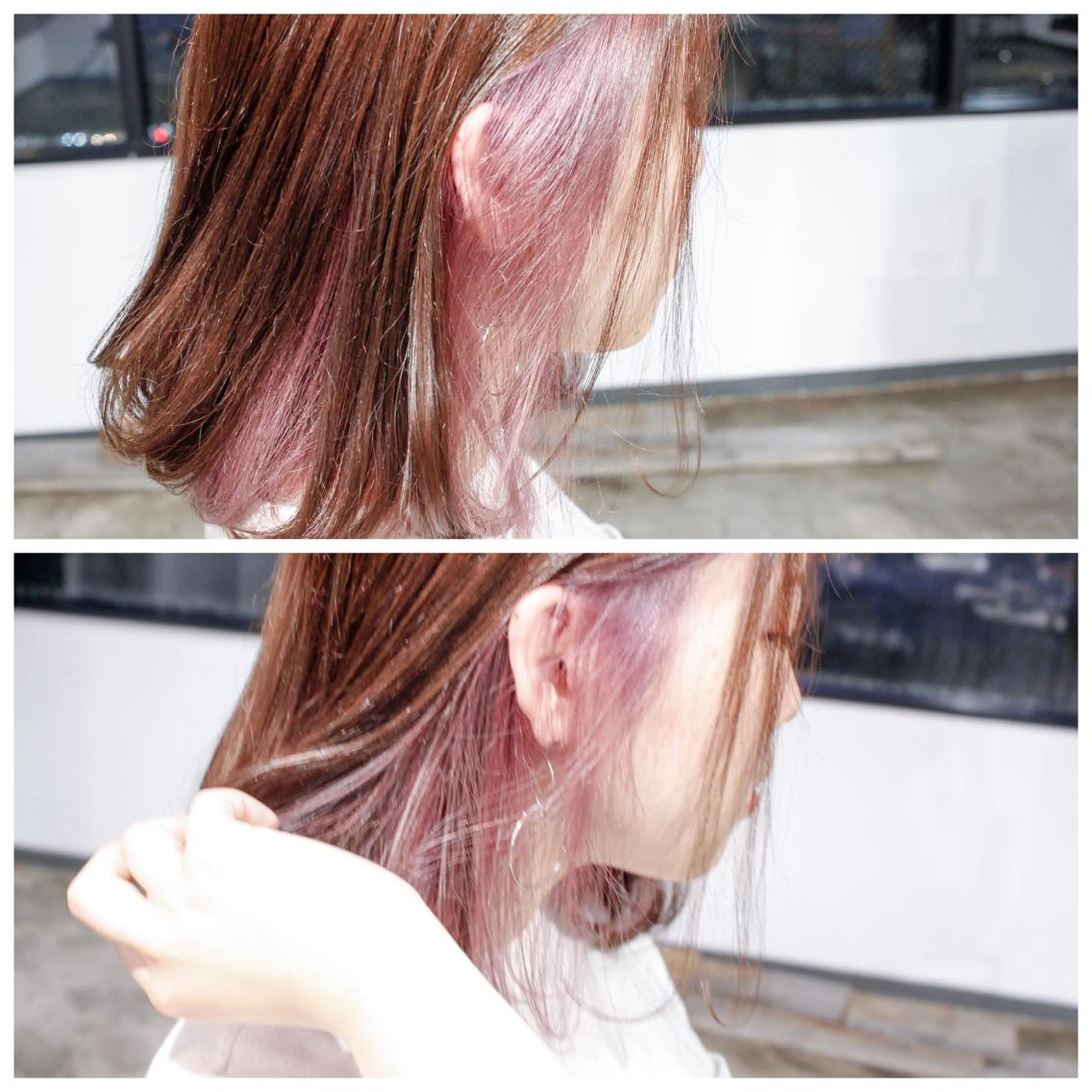 ミディアム カラー ブリーチ ケアブリーチ ハイトーンカラー インナーカラー ピンクカラー カット ヘアカラー トリートメント BOB🌟ハイトーン /ブリーチ/TAKUのヘアスタイル