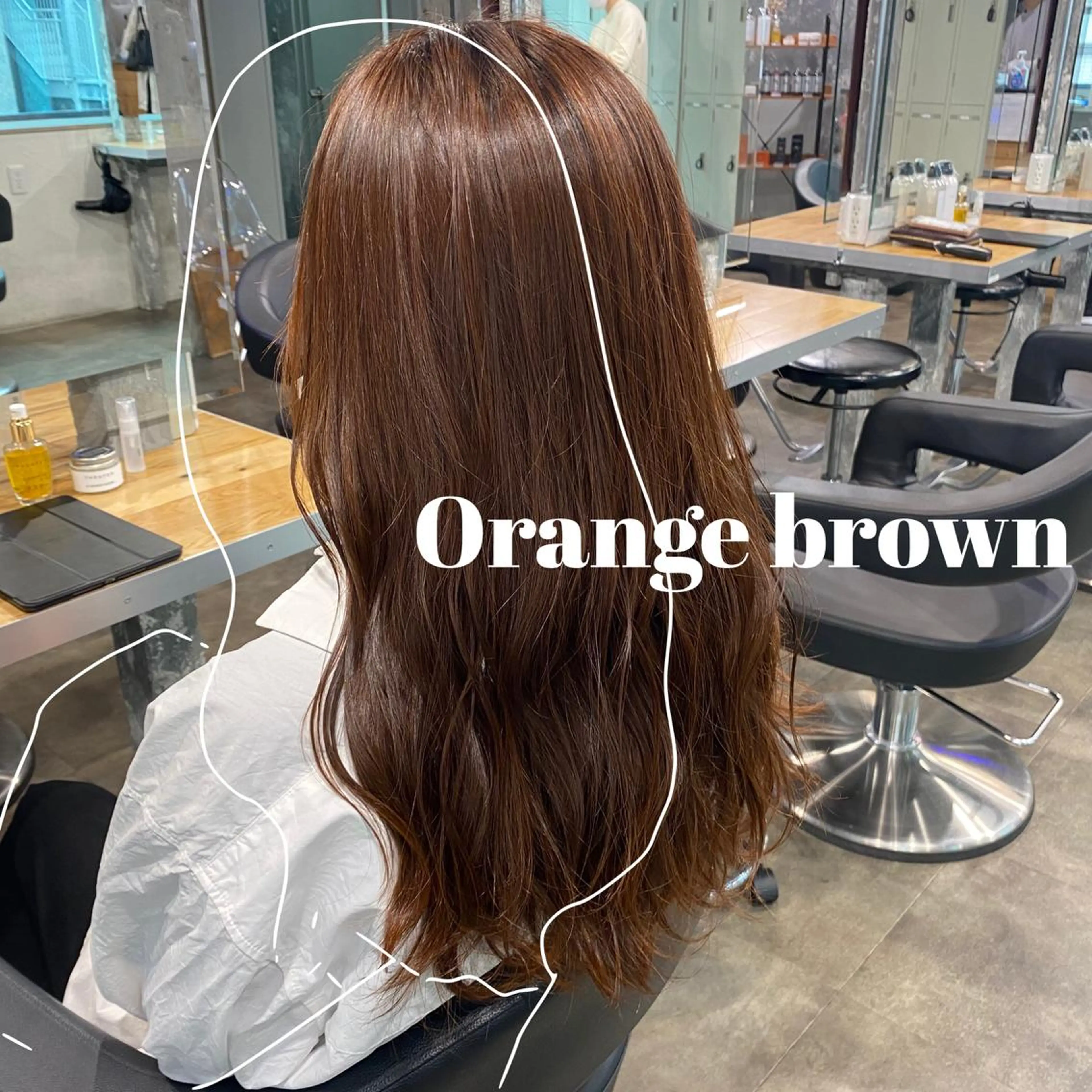 ロング カラー ヘアアレンジ 赤味消し.髪質改善 🌿𝘠𝘜𝘙𝘐のヘアスタイル