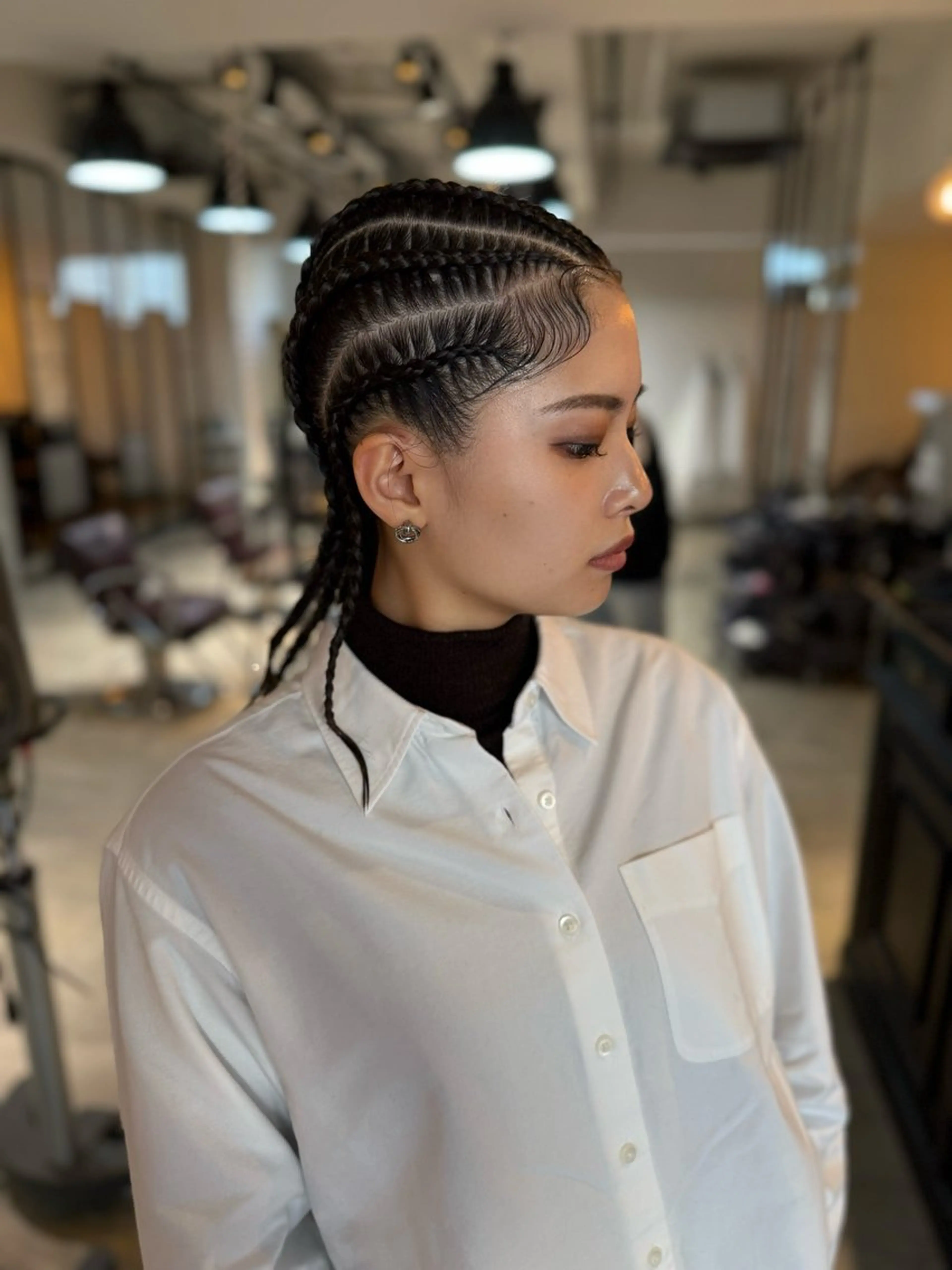 セミロング カラー パーマ ヘアアレンジ メンズ キッズ エクステ ヘアセット BRAIDS💎愛子 大人ハイライト💎のヘアスタイル