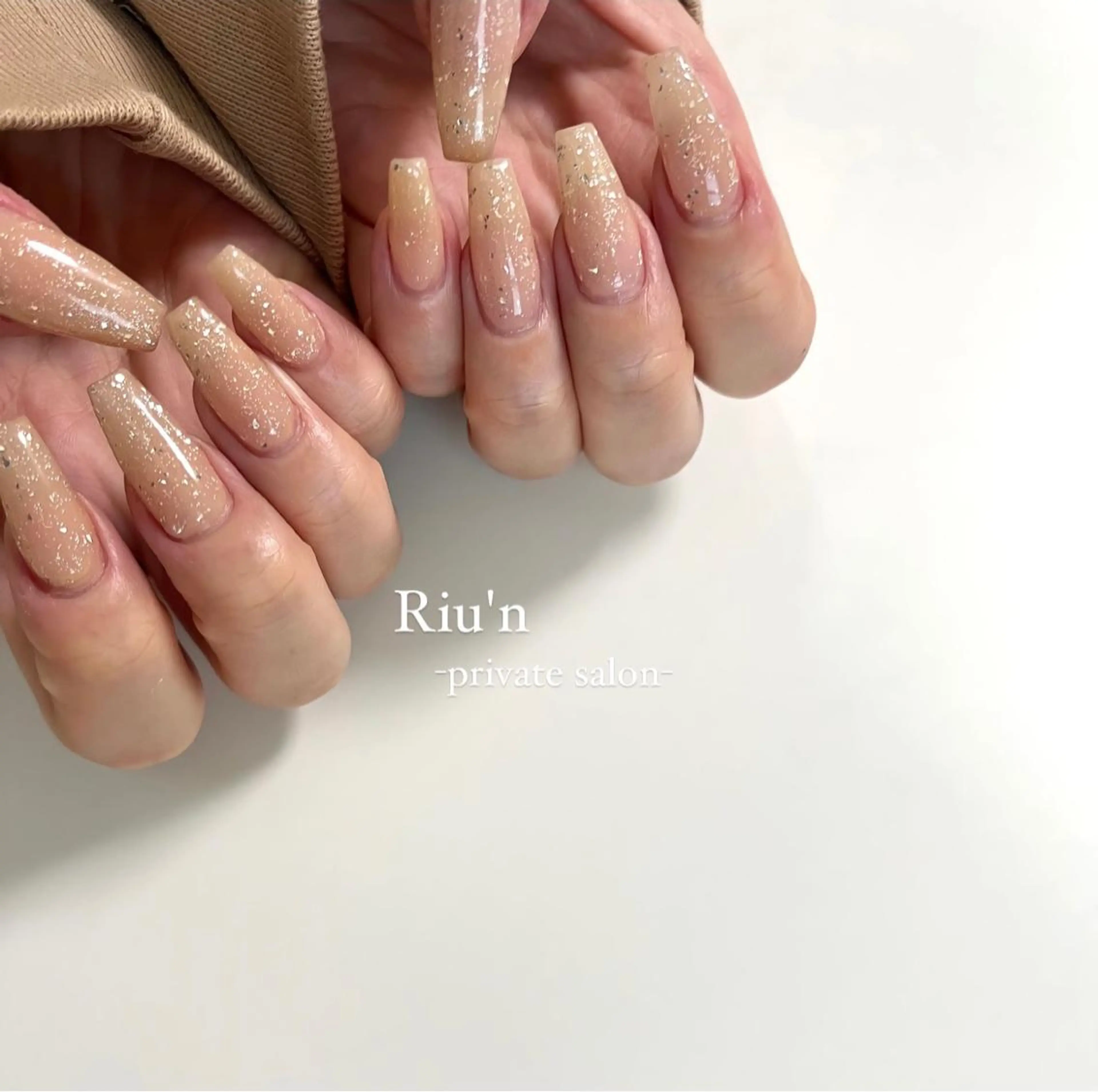 ロング ネイル ハンドネイル Riu*n -private-のネイルデザイン