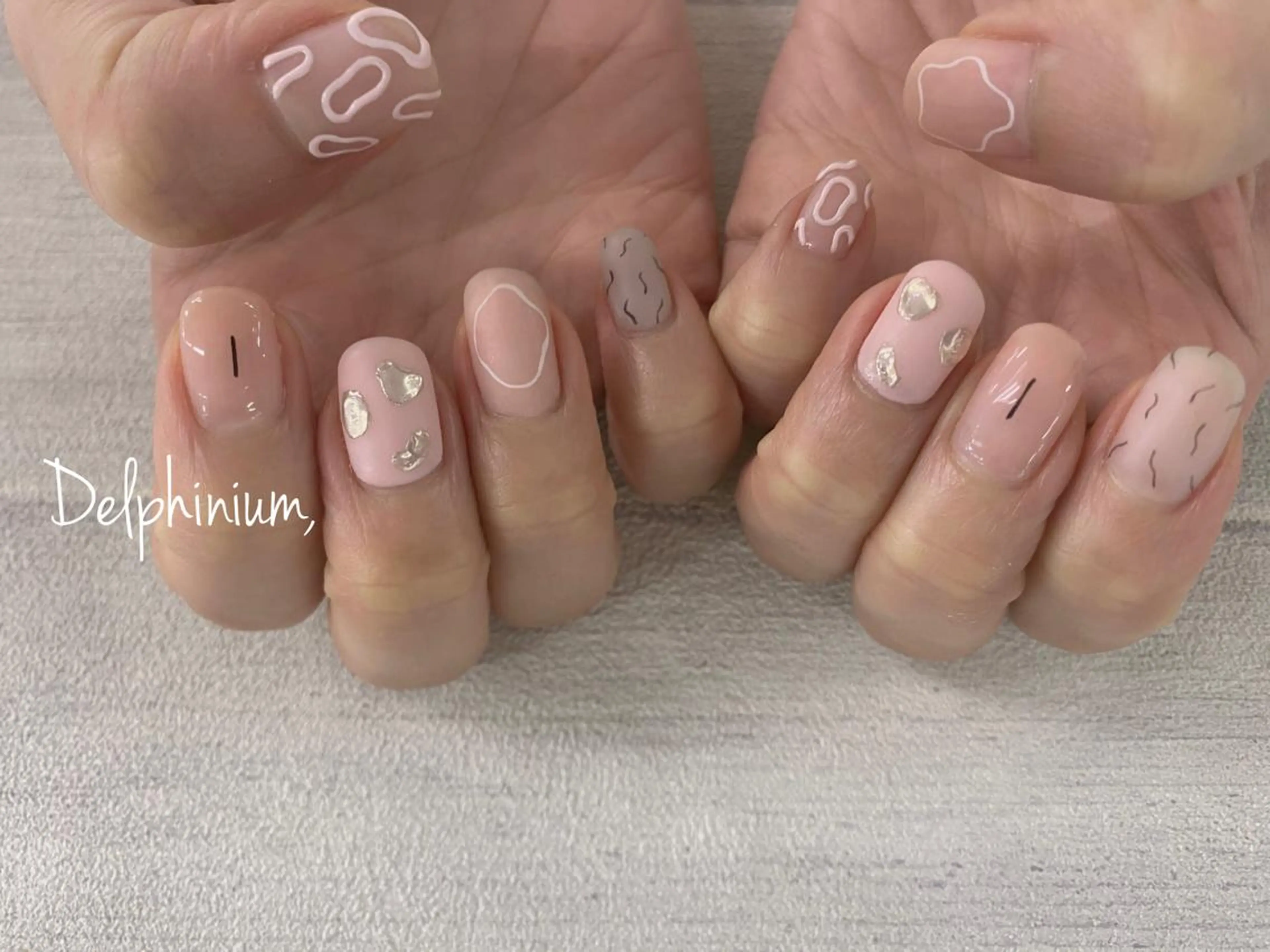 ネイル アートネイル マットネイル ハンドネイル 岡本 友恵のネイルデザイン