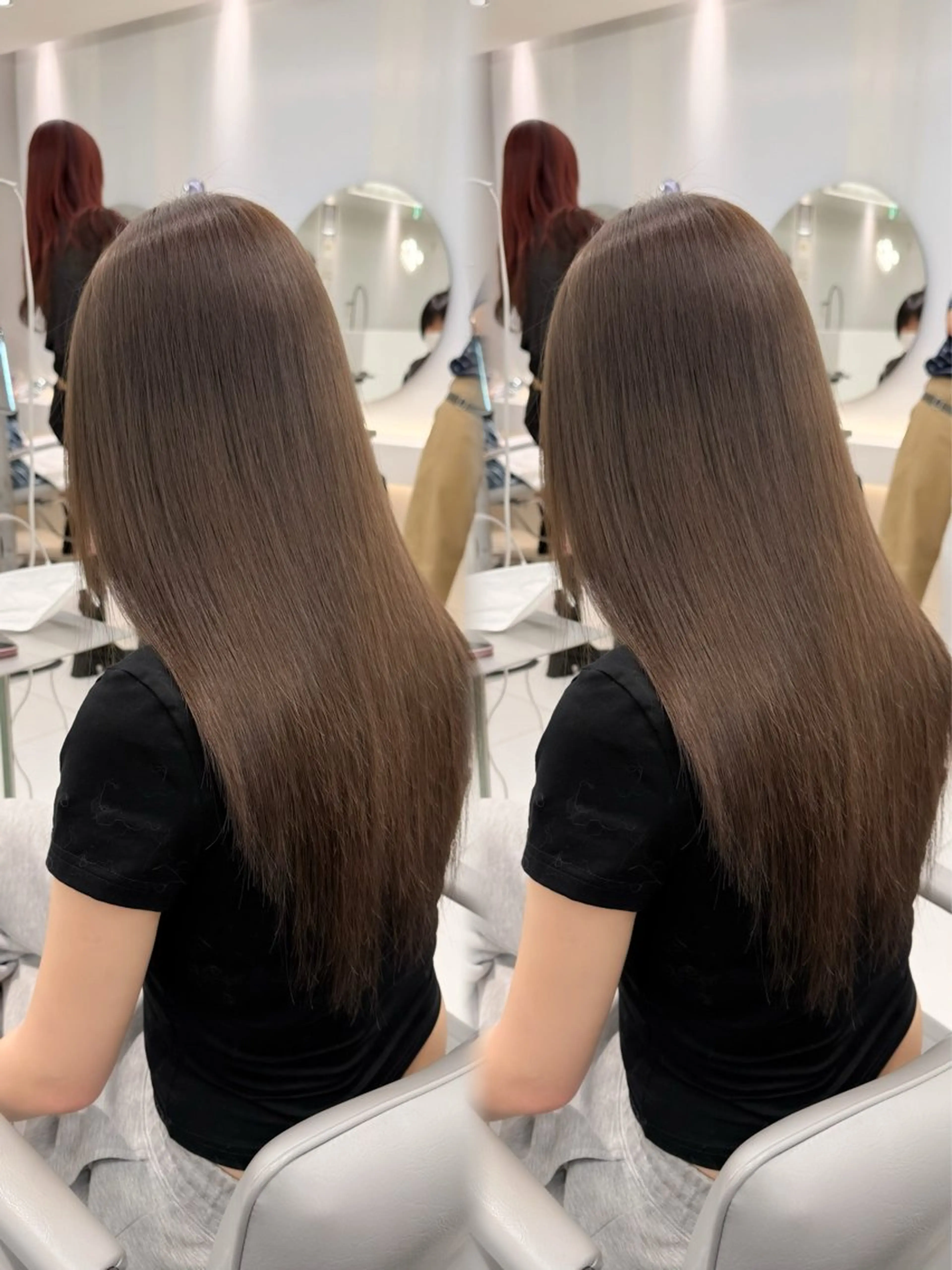 ロング カラー ブリーチ ブラウンカラー 透明感カラー くすみブラウン ブリーチなしカラー トリートメント /カラー/NAOKIのヘアスタイル