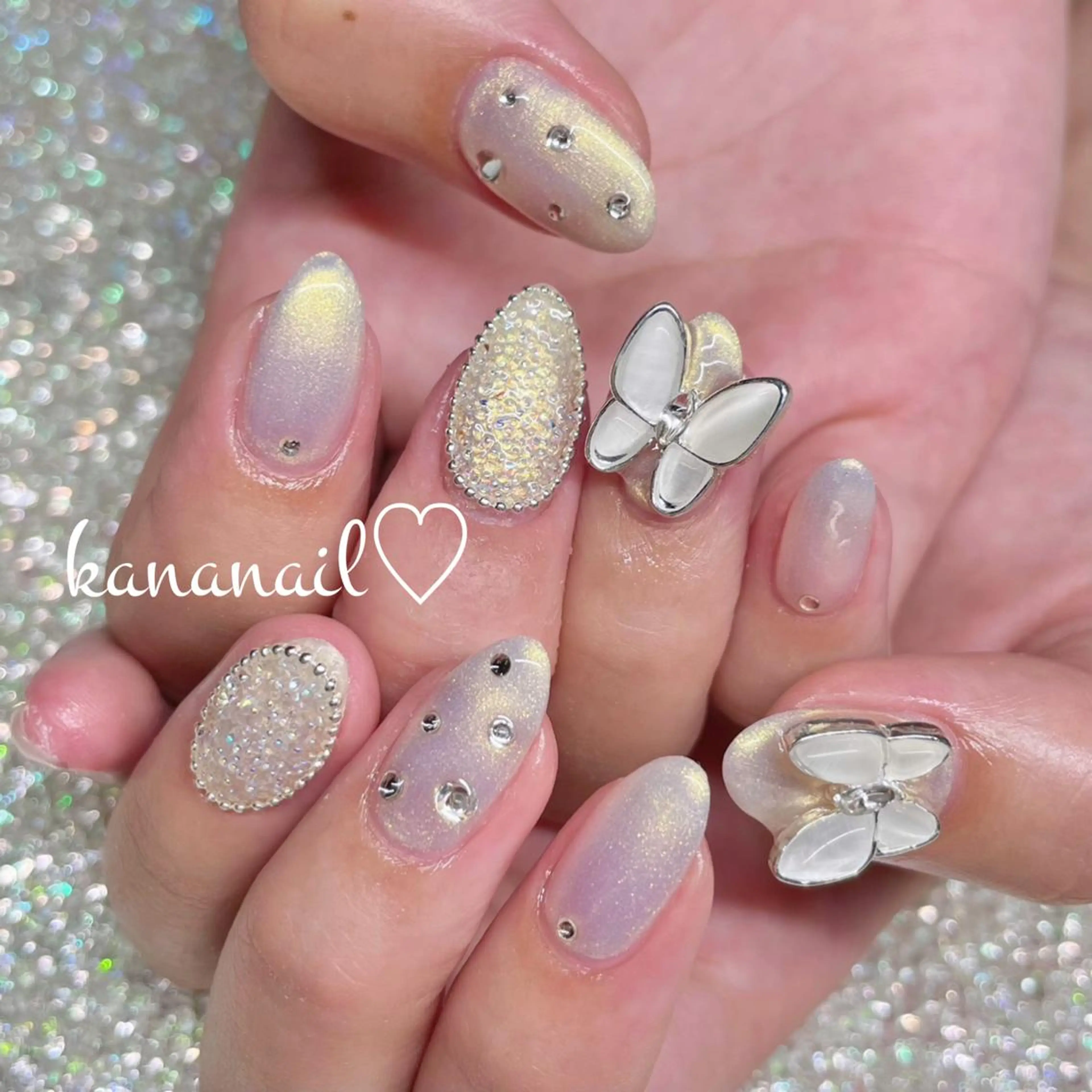 ネイル 成人式 入学式 ジェルネイル ゴールド 卒業式 kananail ♡のネイルデザイン