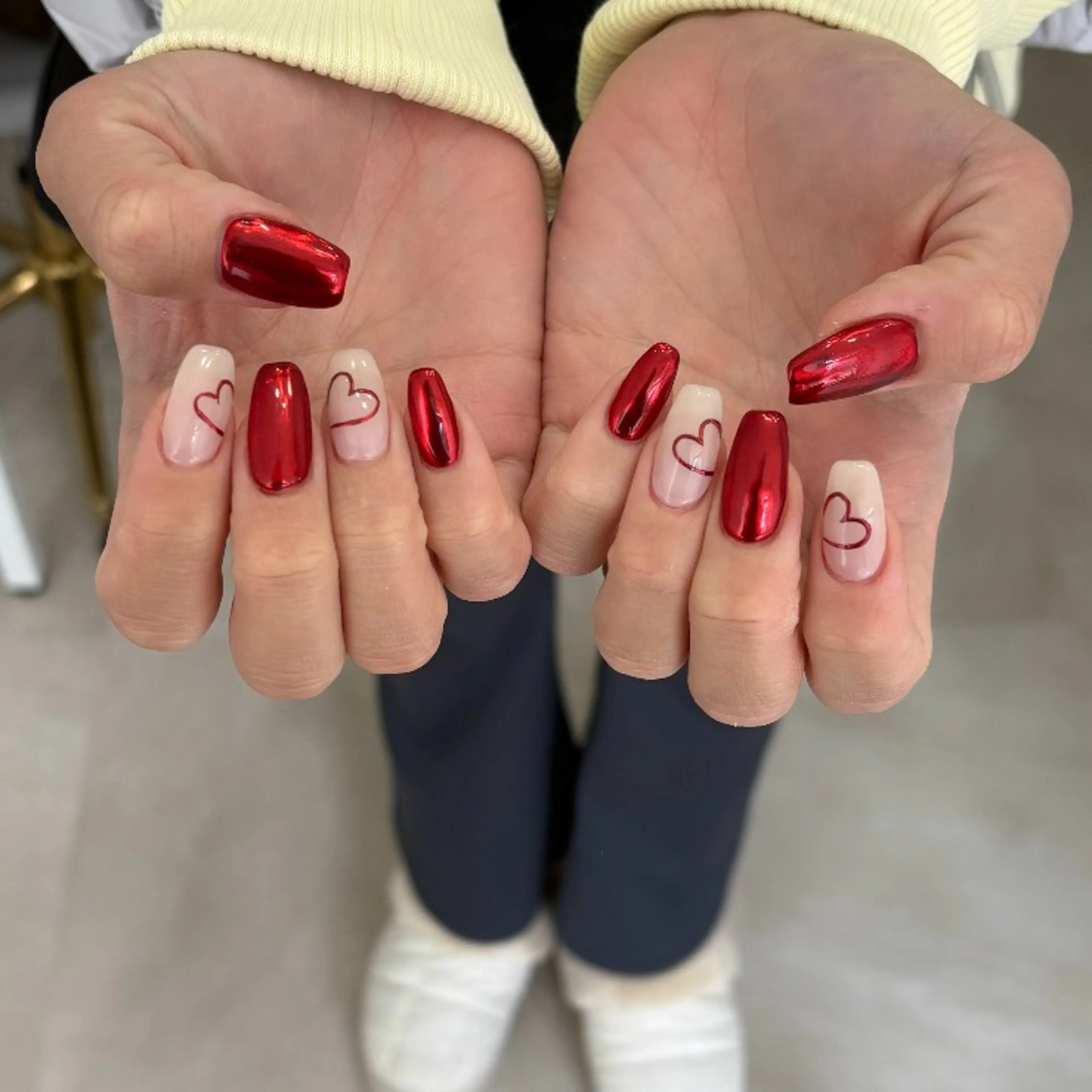 ネイル ミラーネイル Nailsalon Lebelのネイルデザイン