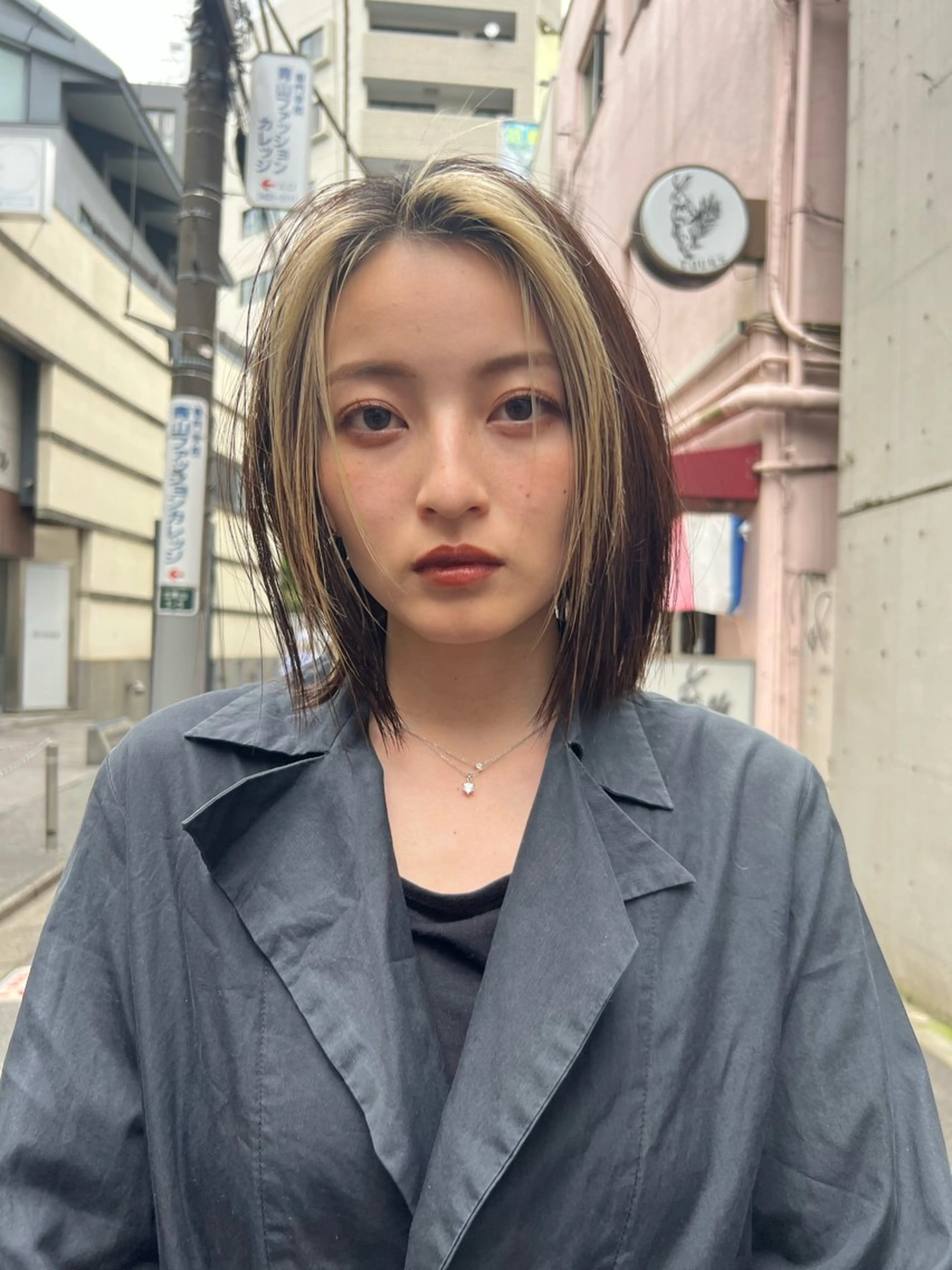 ショート ボブ センターパート /メンズ/海野颯生のヘアスタイル