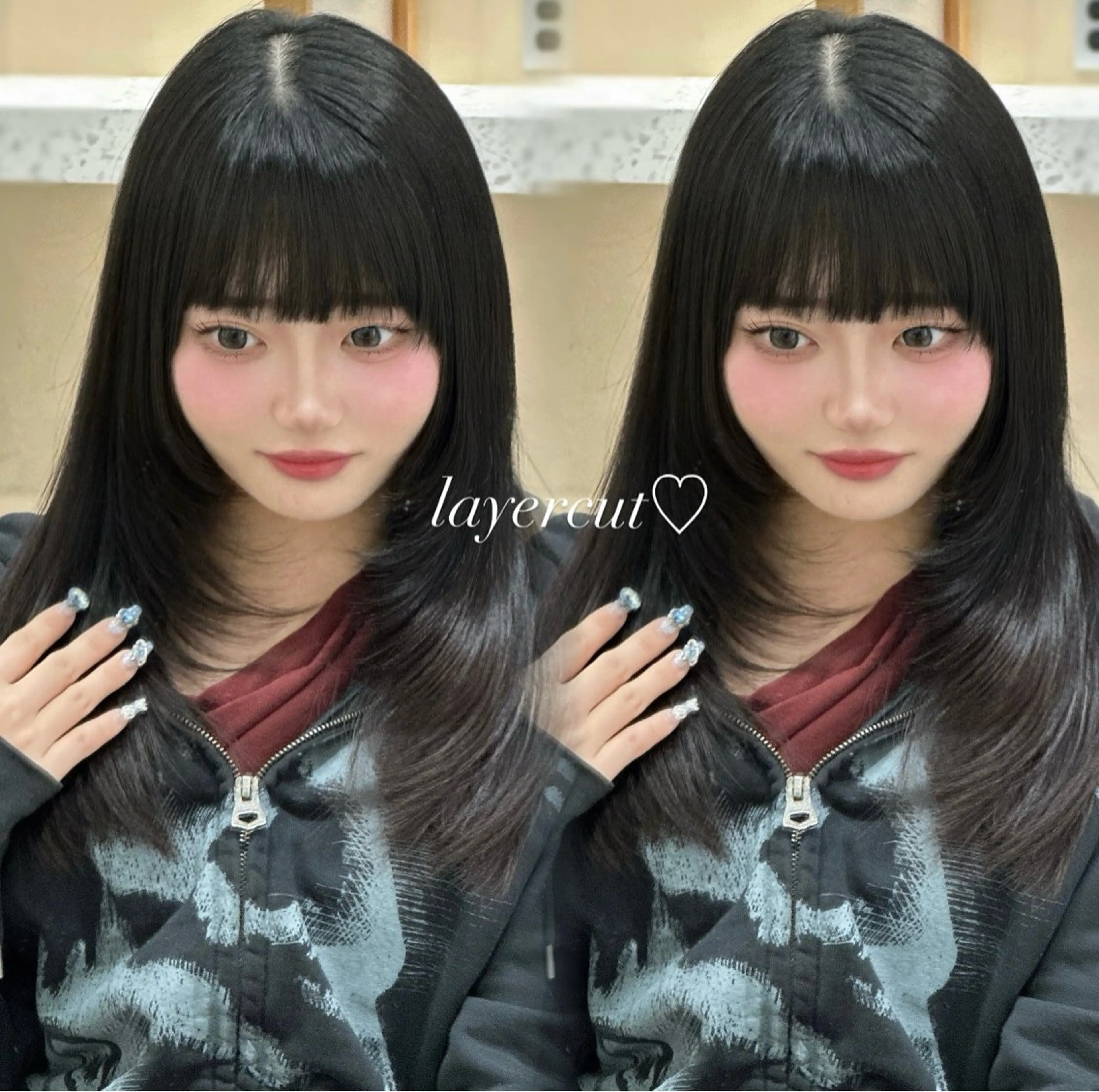 韓国風🇰🇷似合わせ小顔カット‪💇🏼‍♀️✨️の写真