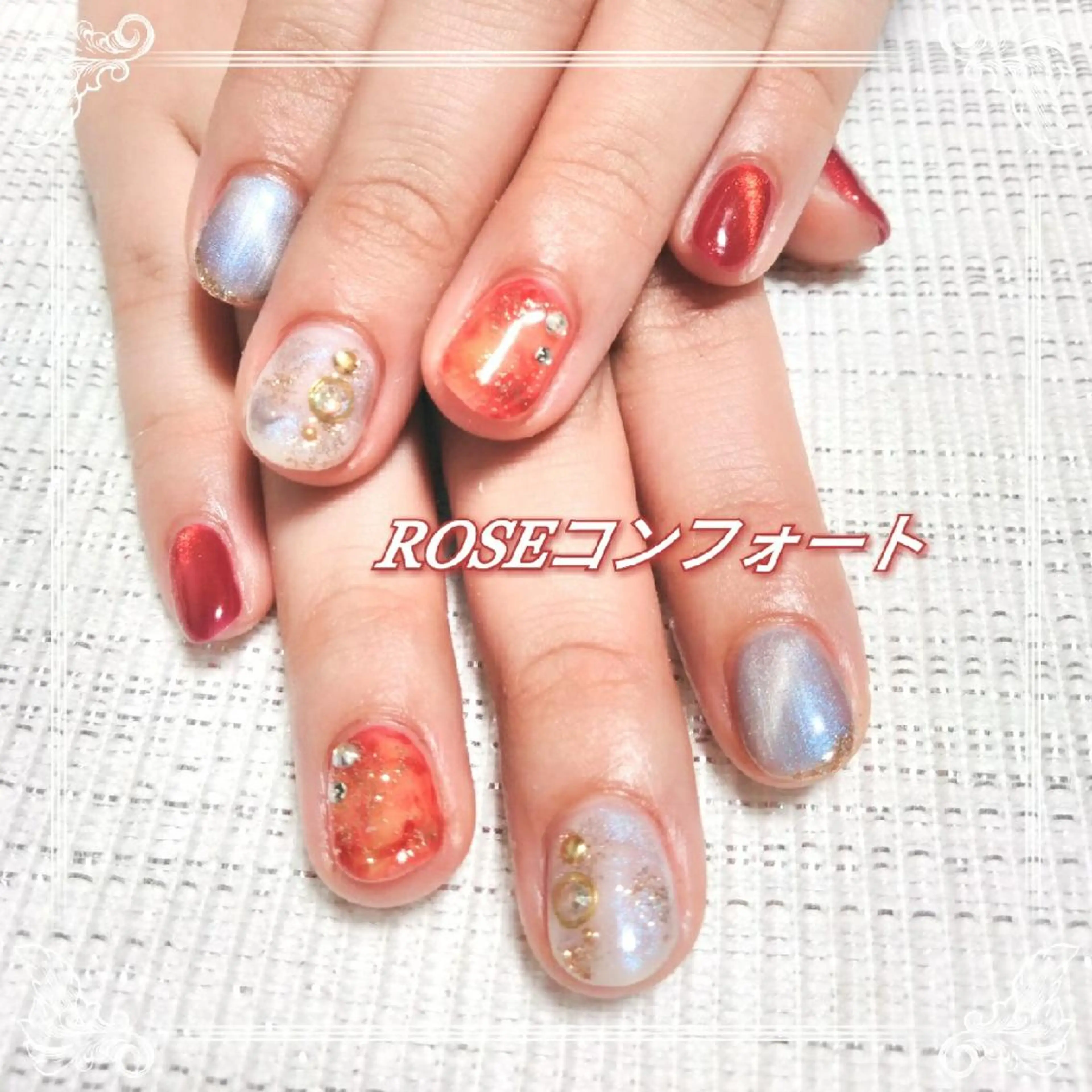 ネイル ジェルネイル エステとネイル ローズコンフォートのネイルデザイン