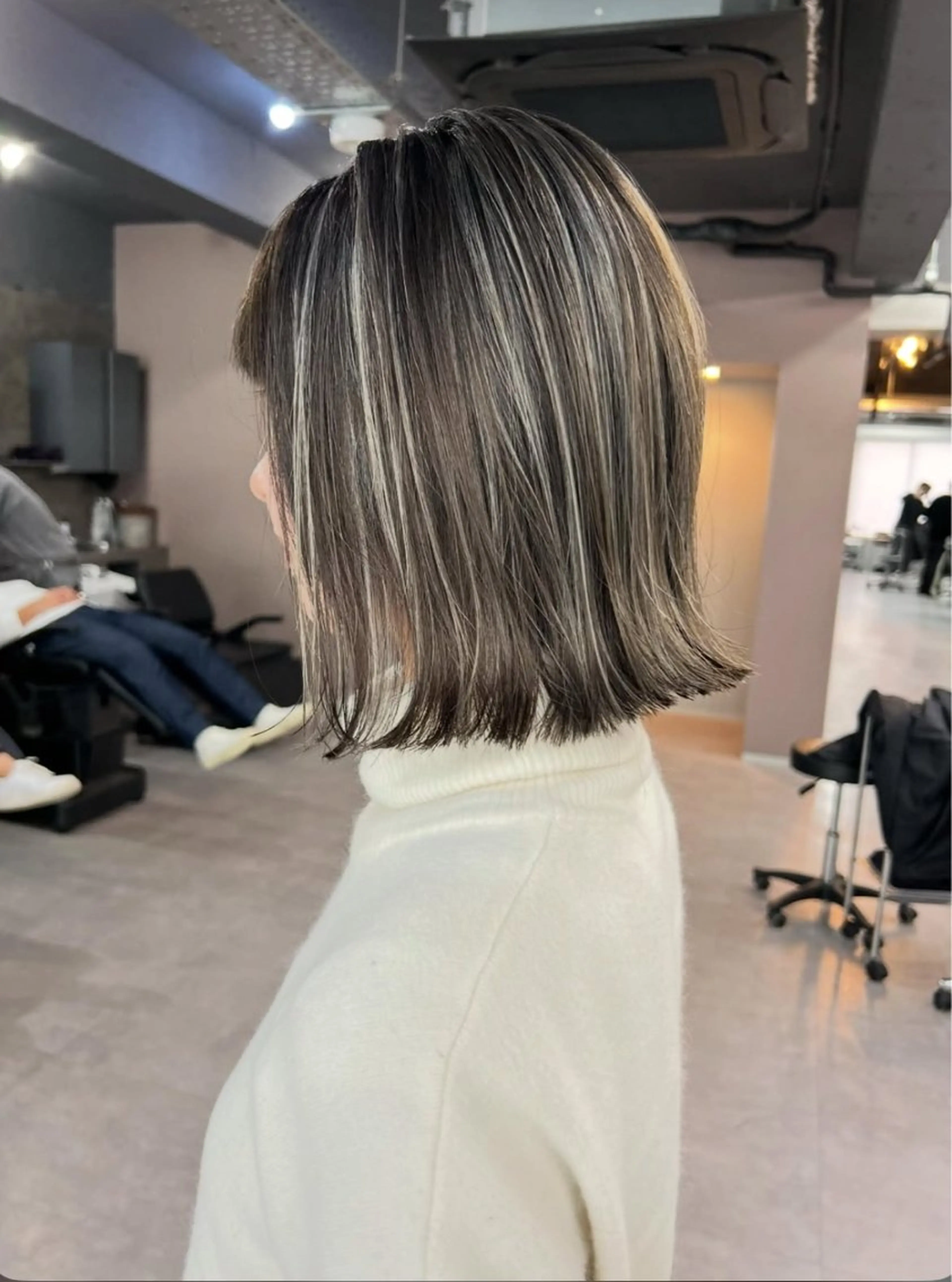 ミディアム カラー ハイライトカラー ボブ ハイライト elto烏丸/ リクエスト下さいのヘアスタイル