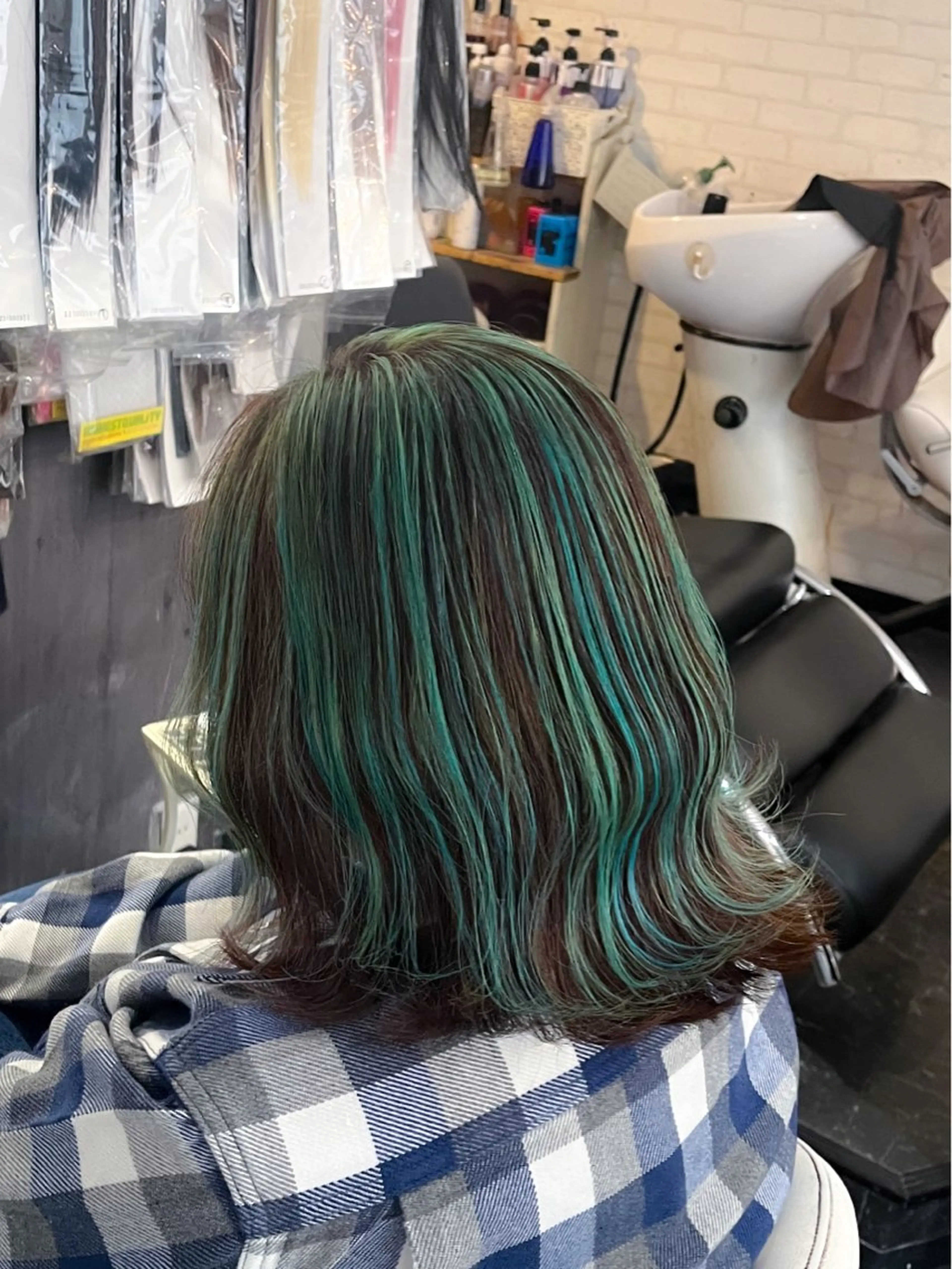 ミディアム カラー ヘアアレンジ ブリーチ ケアブリーチ トリートメント ヘアカラー トリートメント Kimura Shinyaのヘアスタイル