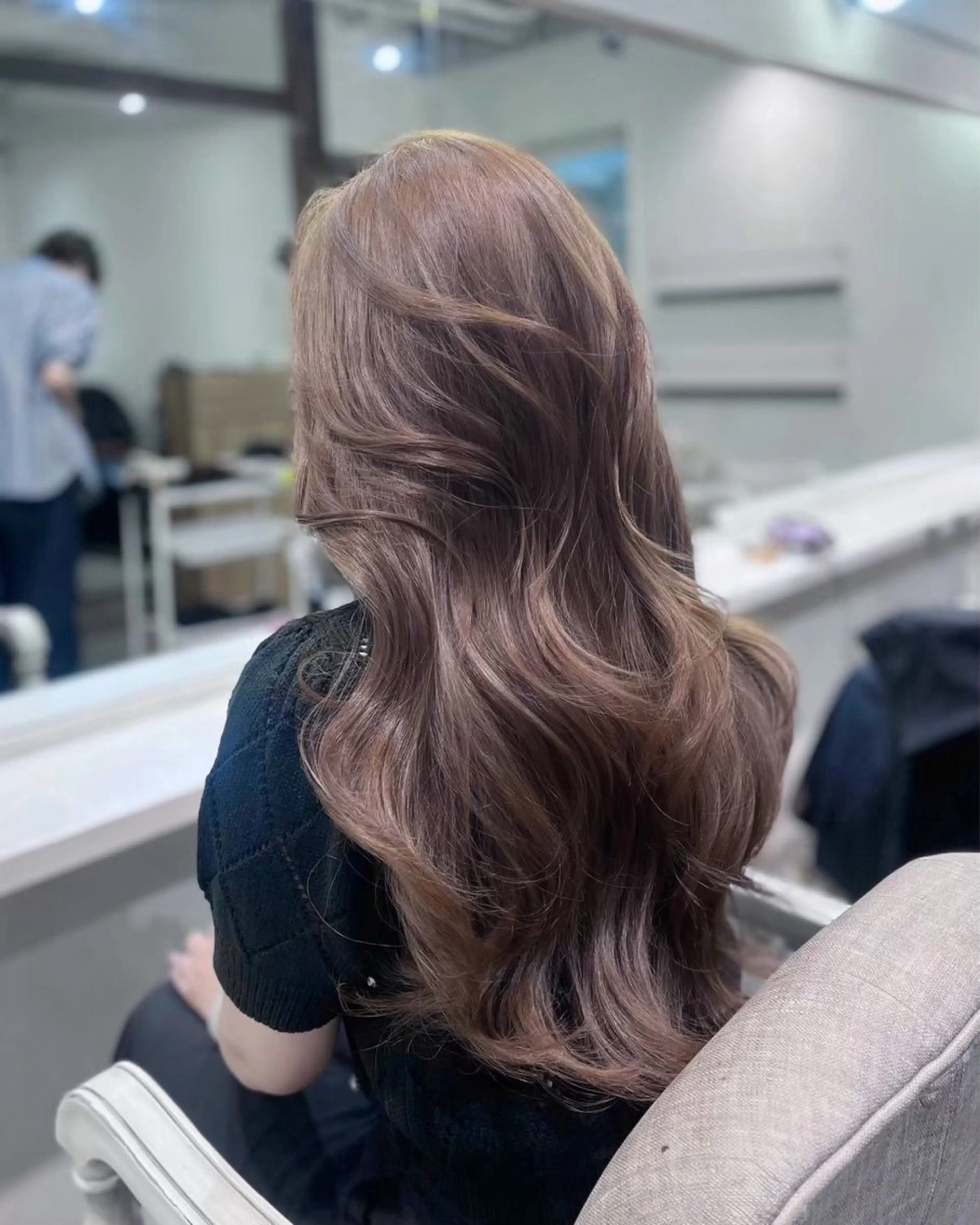 ロング カラー カット ヘアカラー トリートメント 🫧ナオ🫧 /韓国 ヘア/ マンツーマンのヘアスタイル