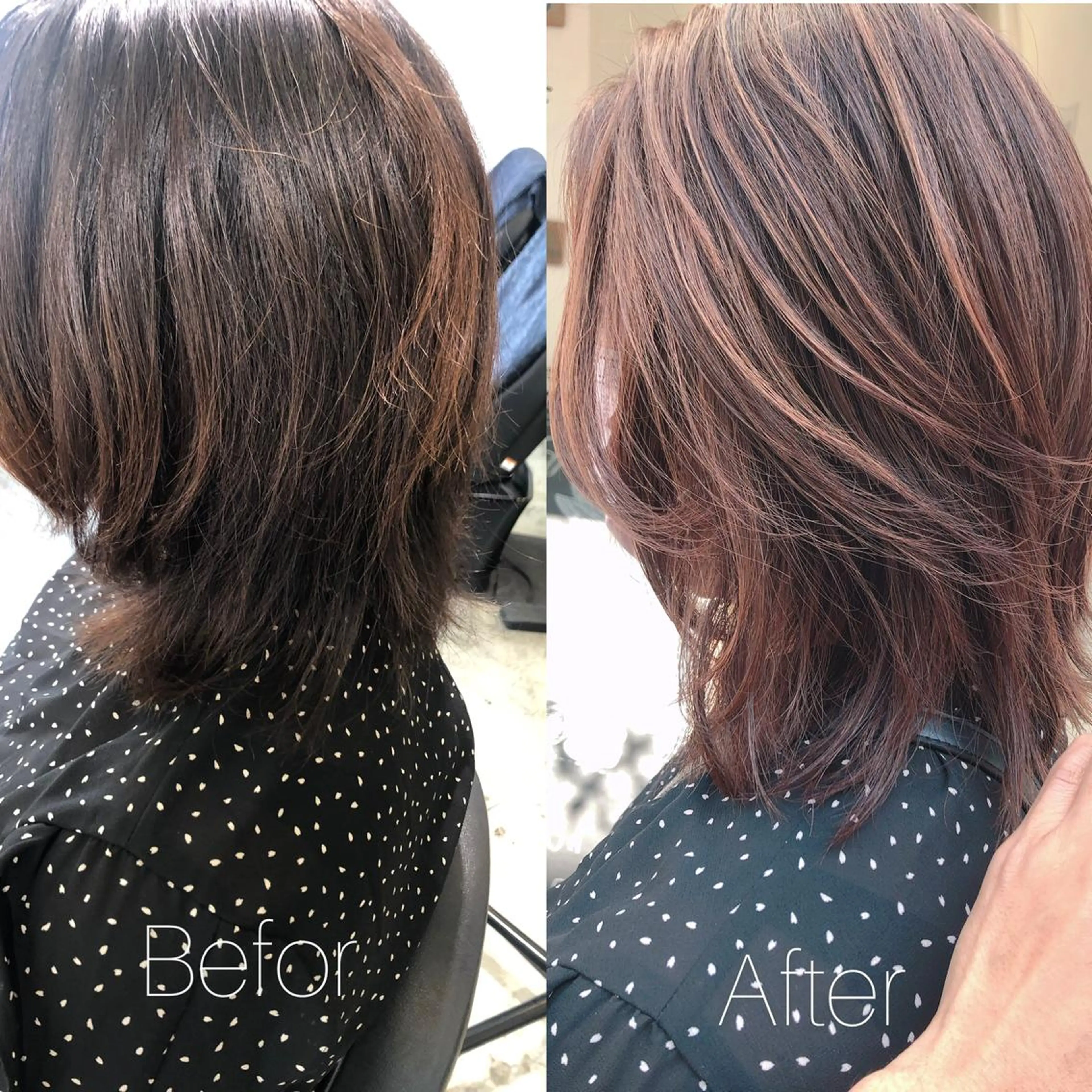 ミディアム カラー デザインカラー ハイライトカラー ハイライト 舘野 太嘉宏のヘアスタイル