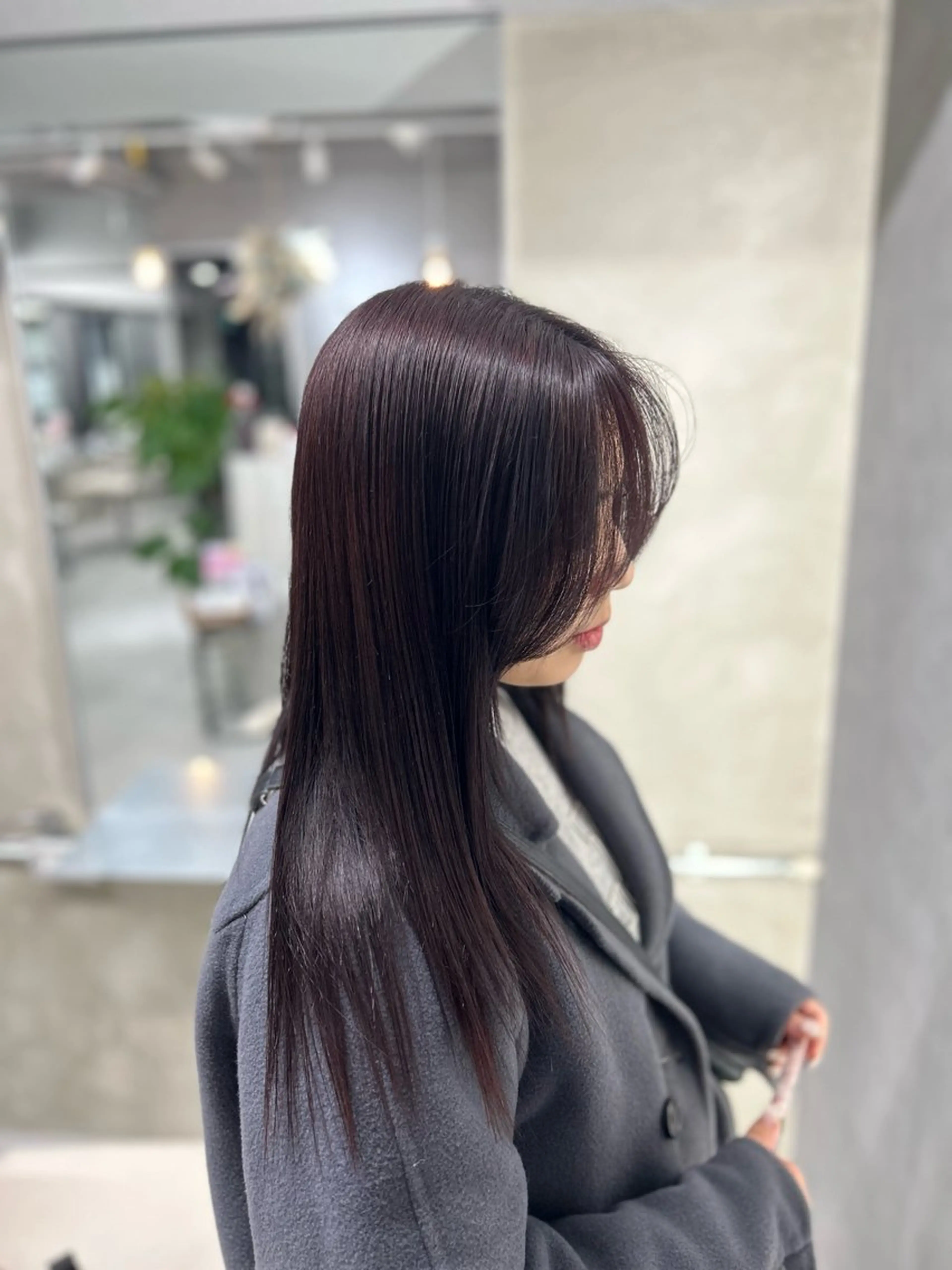 セミロング カット ヘアカラー トリートメント 阿倍野/髪質改善 /縮毛矯正/坪田幸広のヘアスタイル