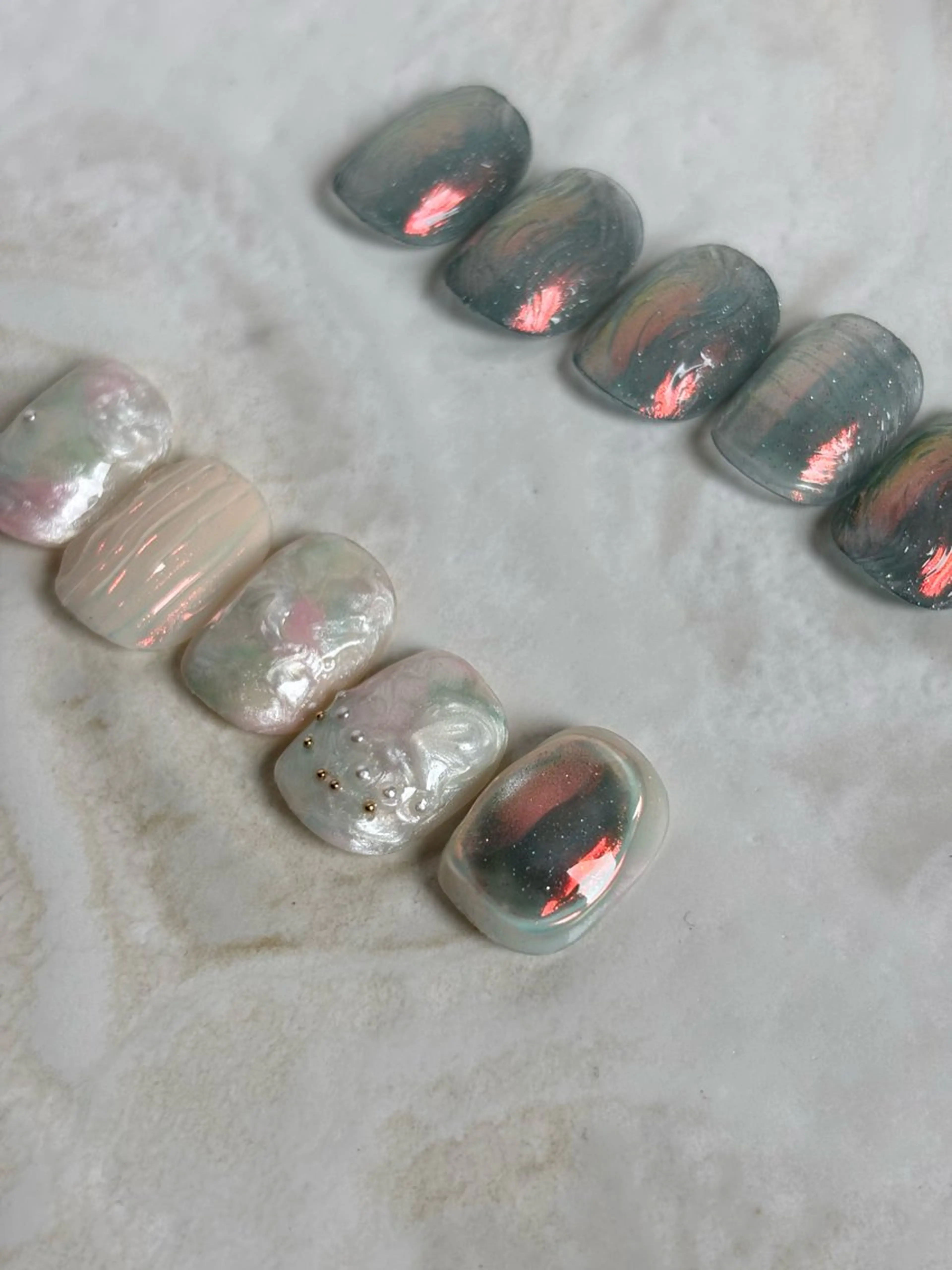 ネイル ニュアンスネイル 春ネイル Hanjo Yumiのネイルデザイン