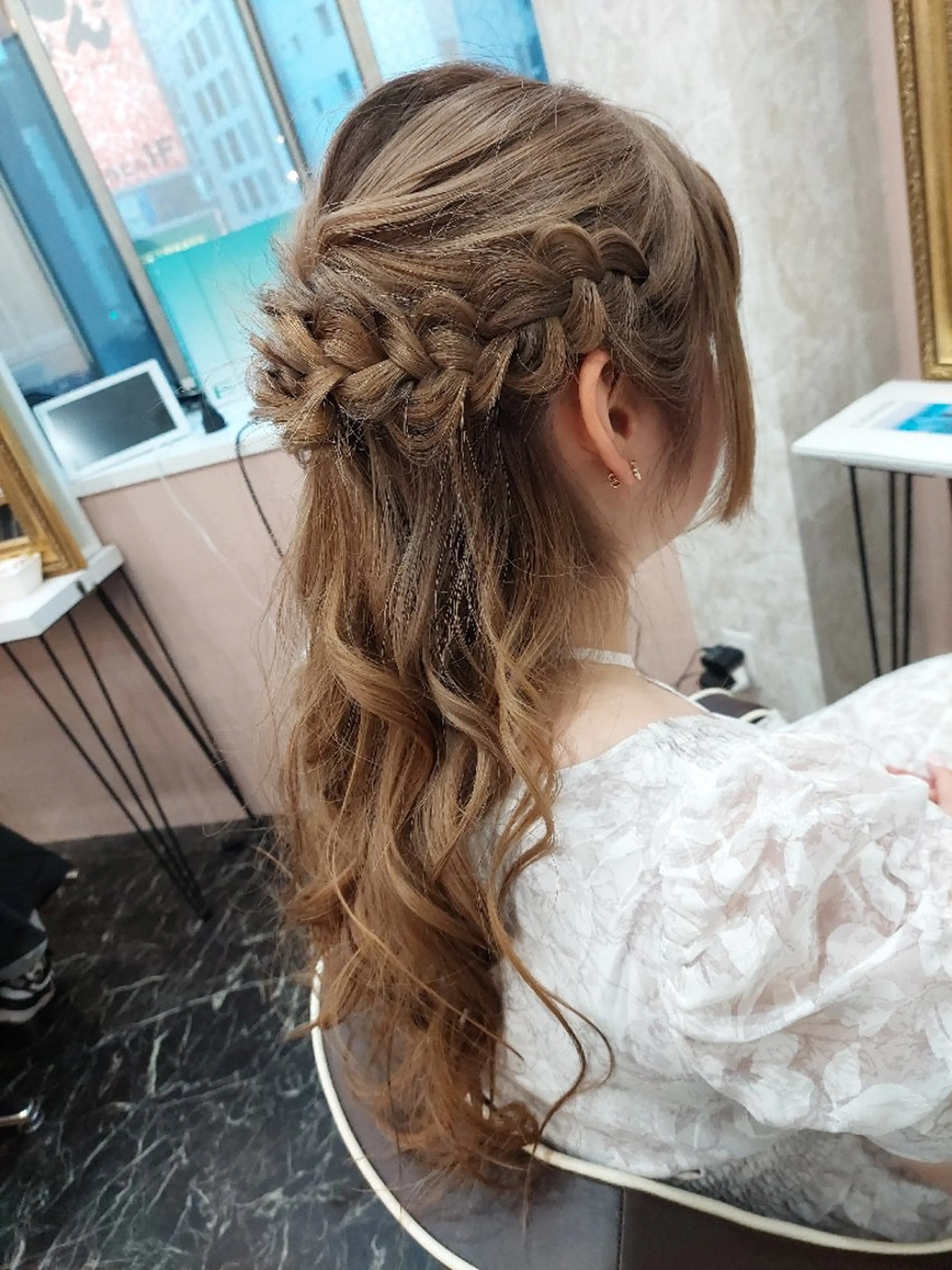 ロング カラー ヘアアレンジ 暗髪艶カラー/ 髪質改善TR/maiのヘアスタイル