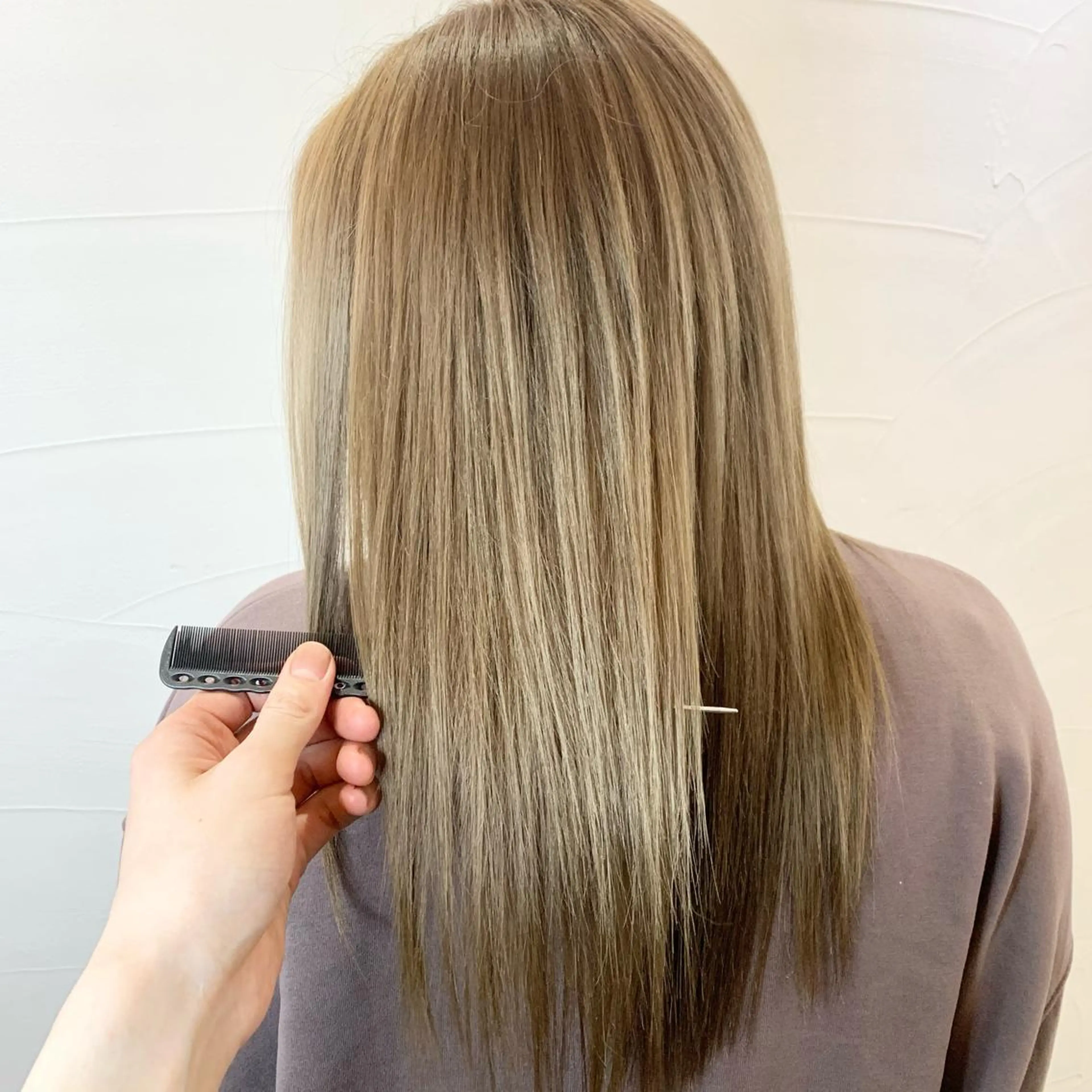 カラー アディクシーカラー バレイヤージュ ブリーチ ケアブリーチ 透明感カラー 水戸/ブリーチカラー ♠️♠️會澤遼真のヘアスタイル