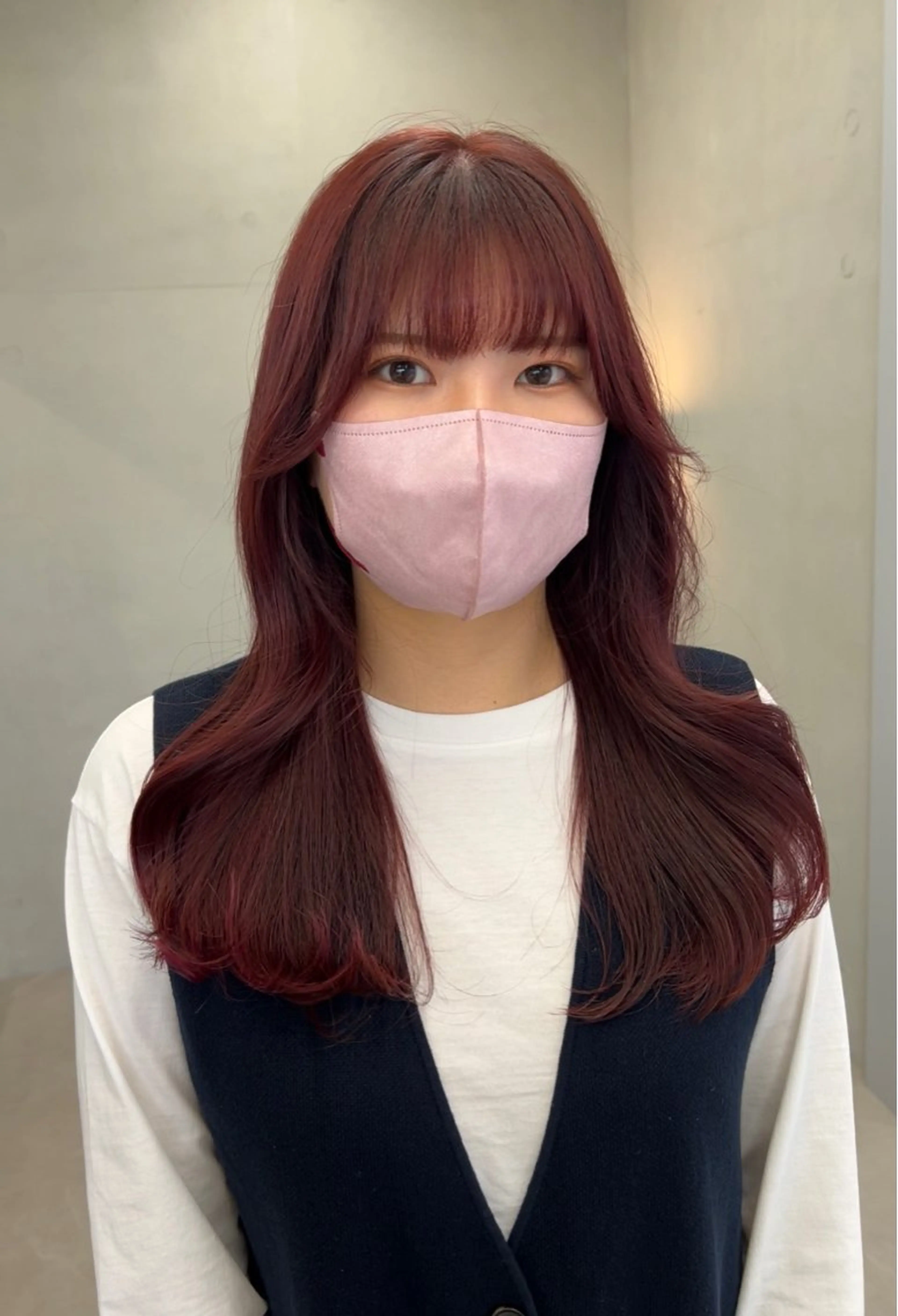 ロング カラー ヨシンモリ 吉田 夢のヘアスタイル