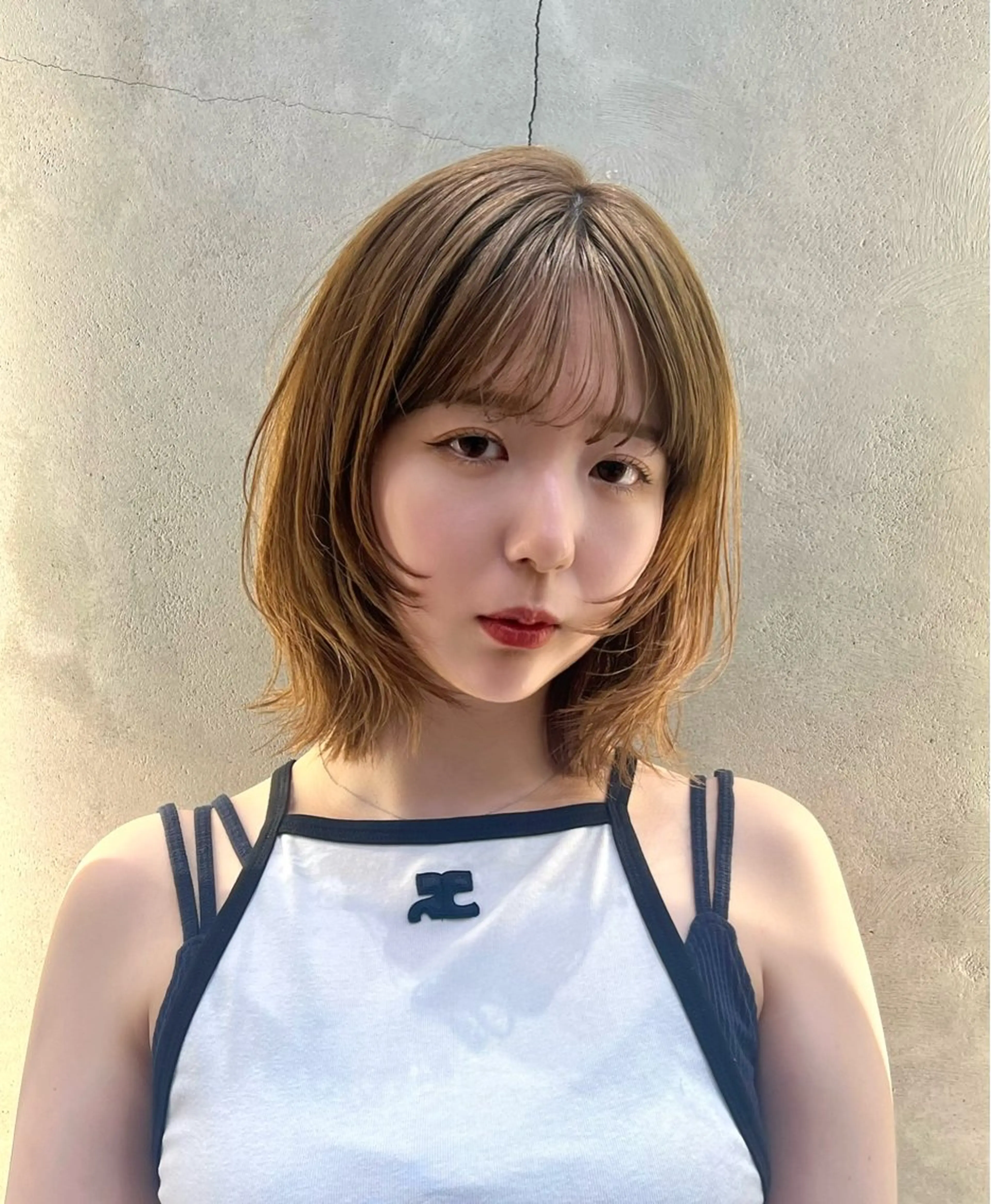 ミディアム レイヤーカット 宮嶋 蓮のヘアスタイル