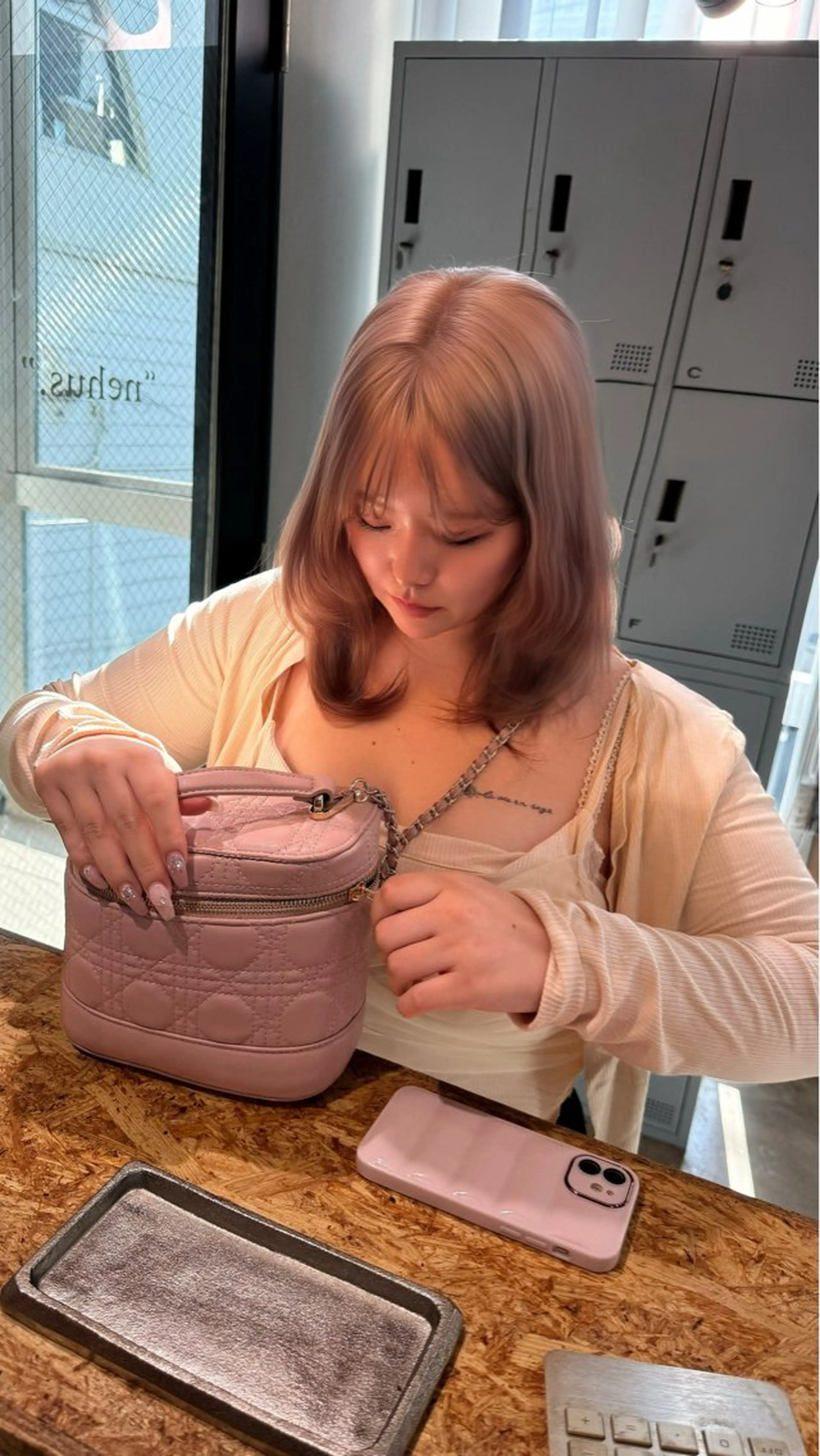 ミディアム キッズ ピンクブラウン SALOWIN 原宿 IL Salice ３F所属・Kaho【mens/ ブリーチ/パーマ】のヘアスタイル