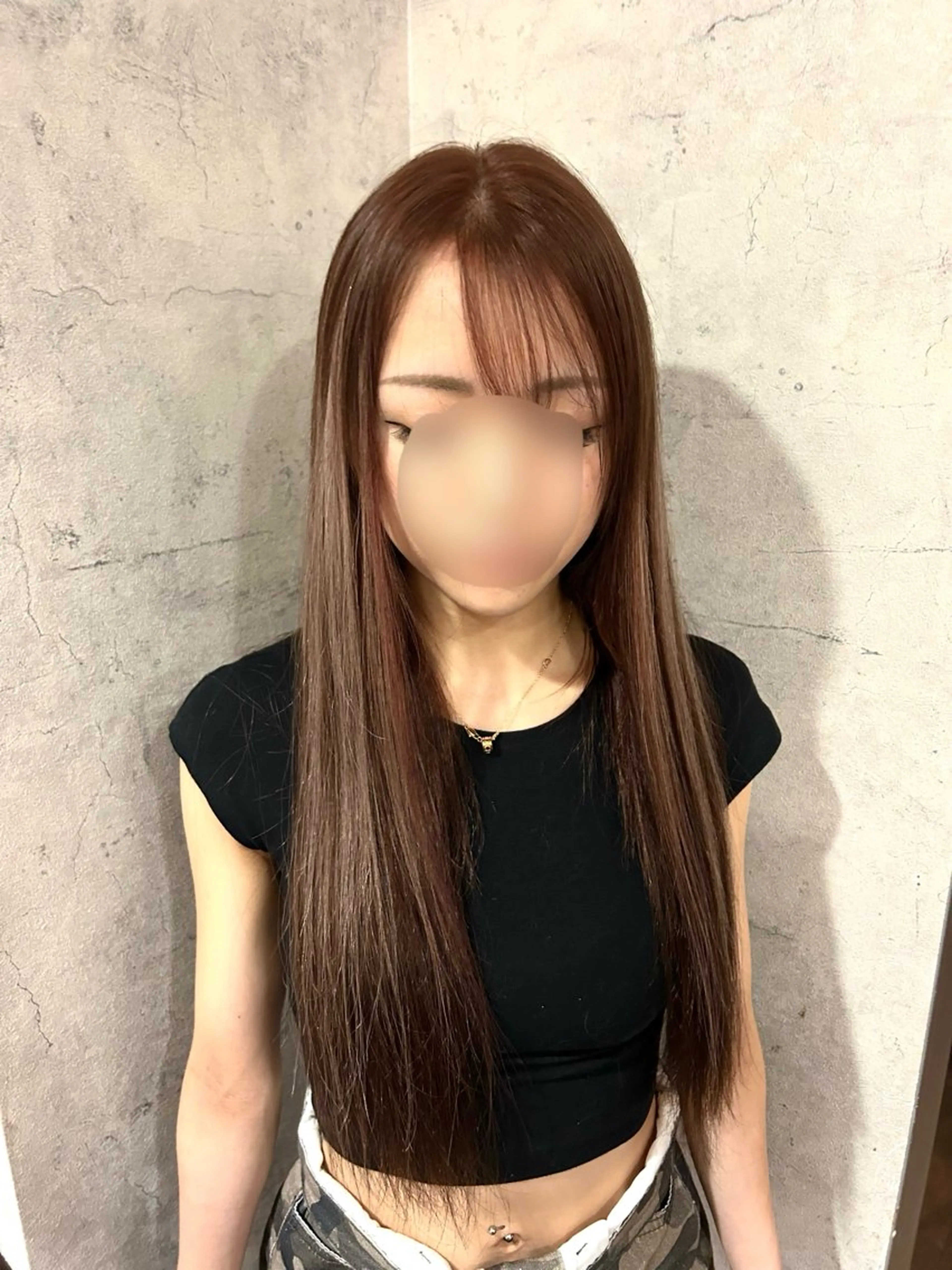 セミロング カラー ブラウンカラー ピンクカラー ピンクブラウン エクステ ヘアカラー パーソナルカラー 診断🍀マリンのヘアスタイル