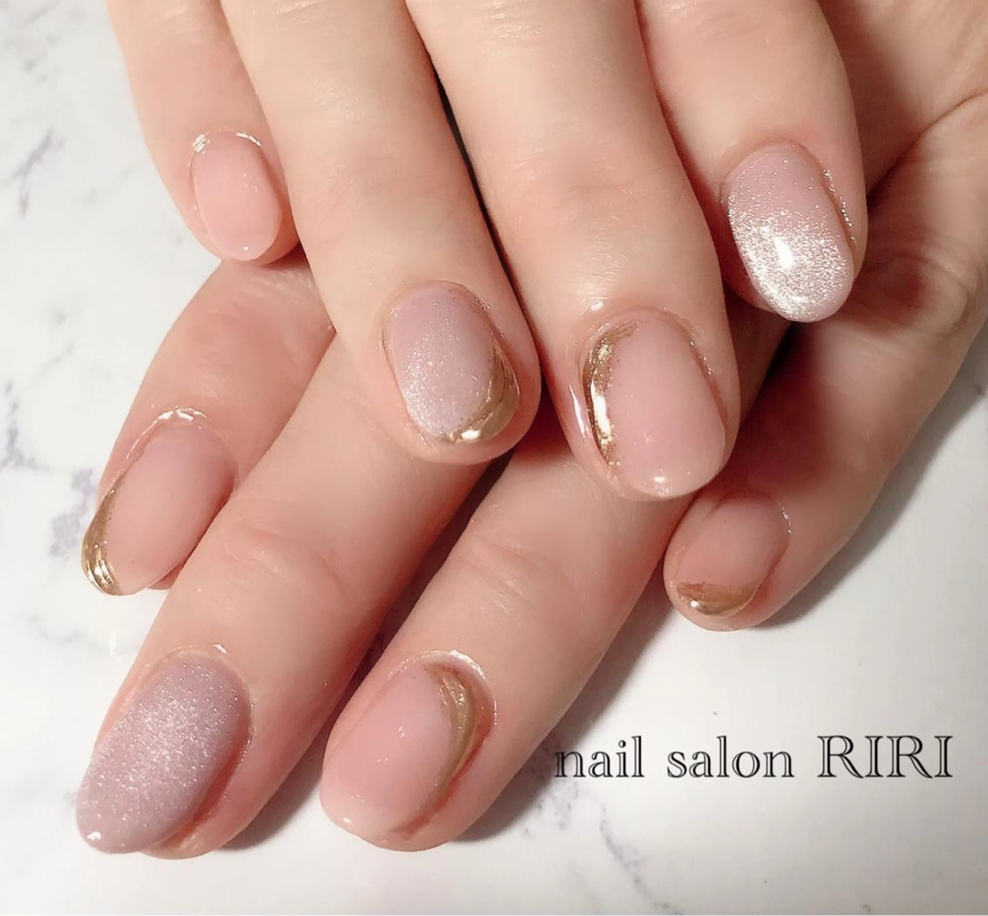 ネイル アートネイル マグネットネイル ミラーネイル private  nail  salon RIRI所属・RIRI リリのネイルデザイン