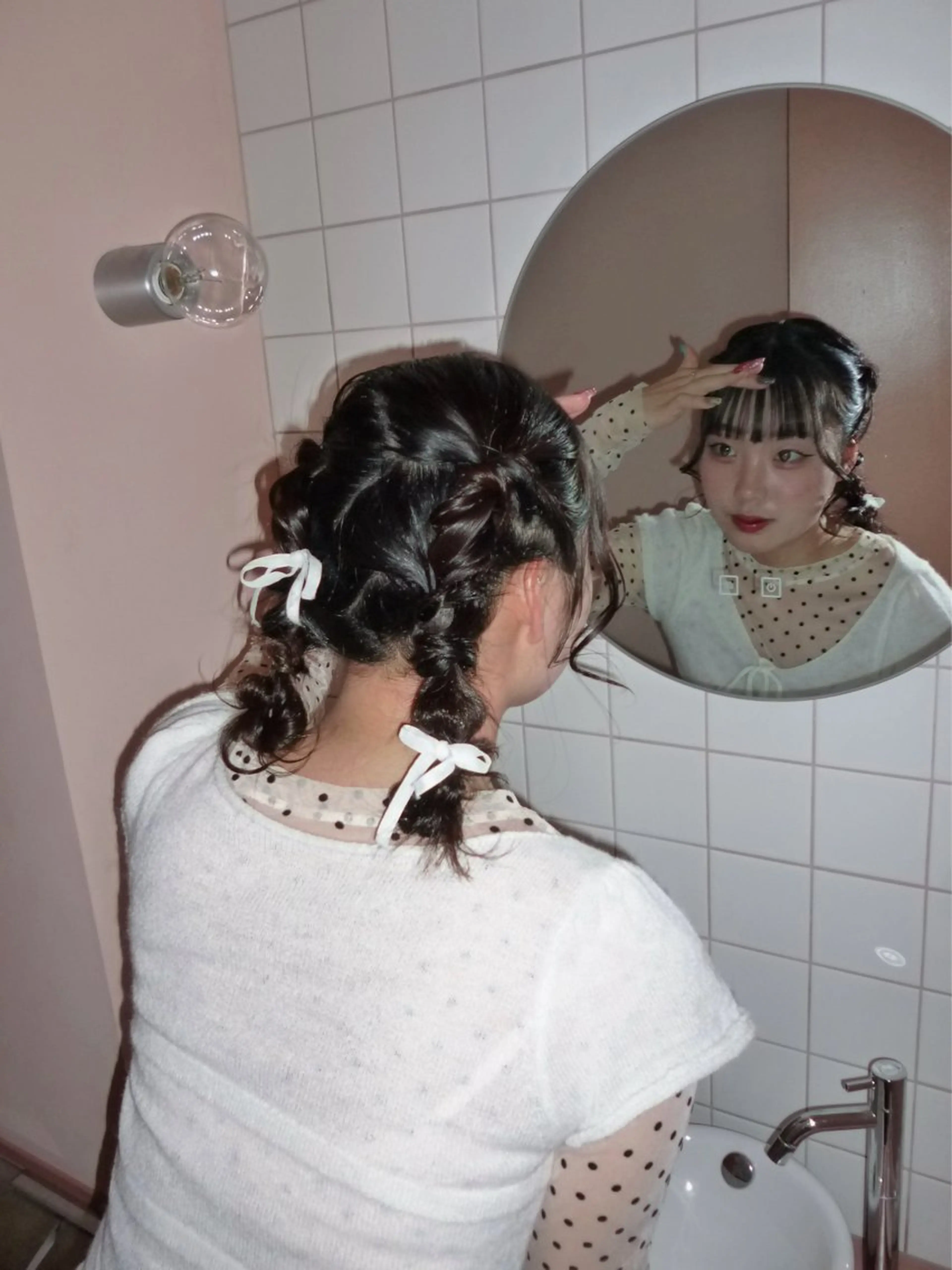セミロング トリートメント ヘアカラー mite ゆいのヘアスタイル