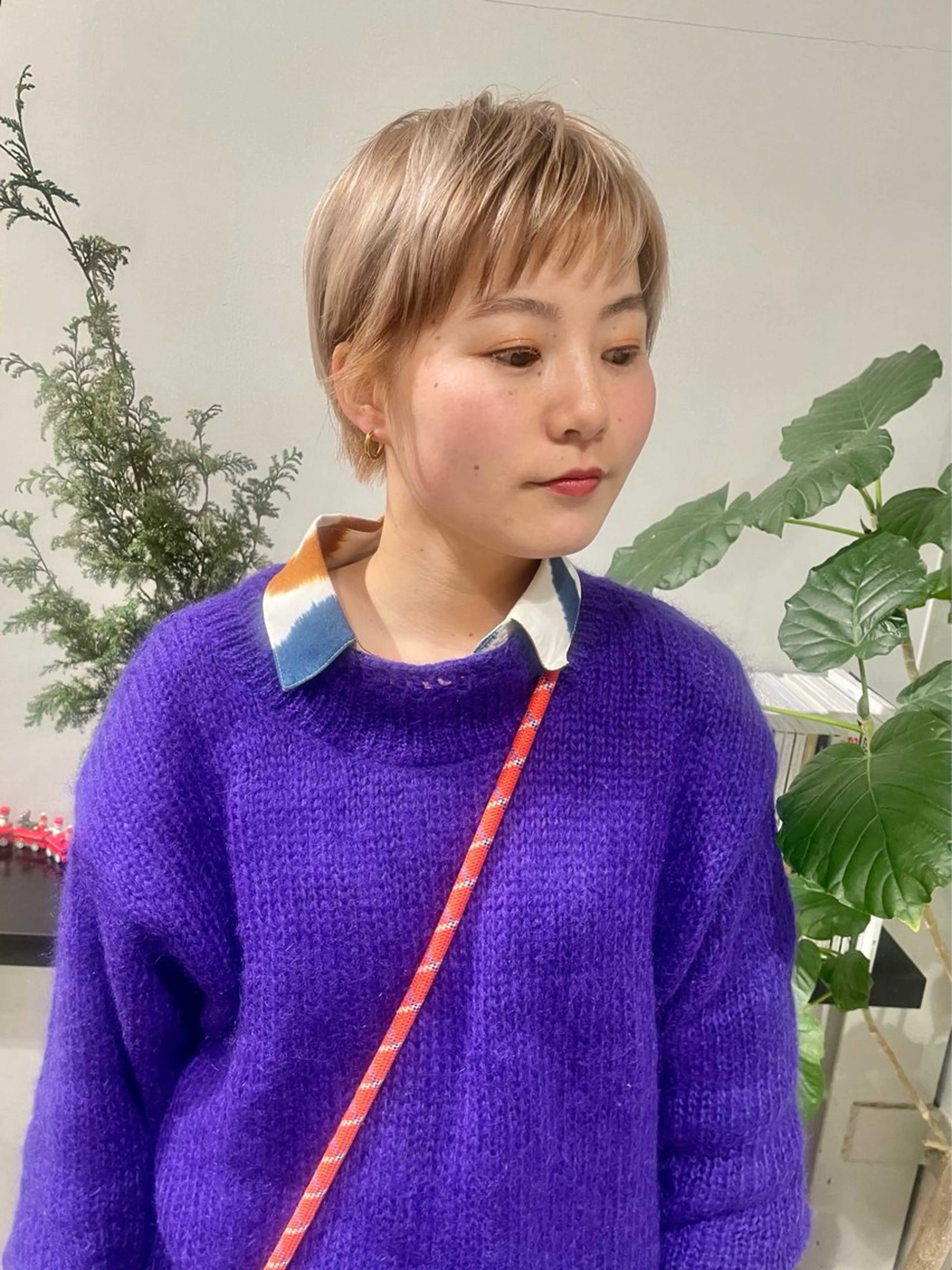 ショート カラー ハイトーンカラー ショートヘア ウルフ/似合わせ レイヤー/RIHOのヘアスタイル