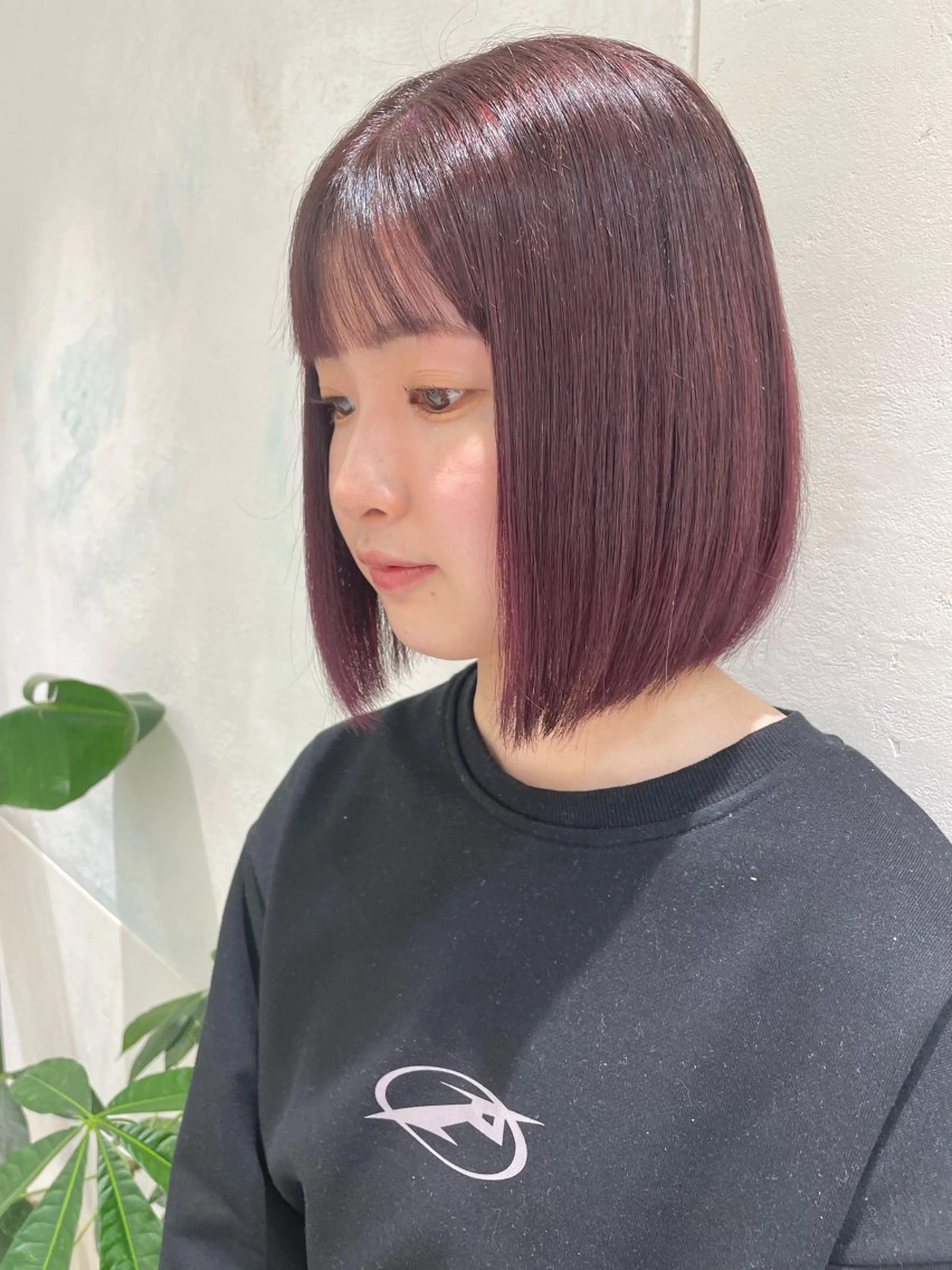 カラー ヘアアレンジ ボルドーカラー 🌟当日予約OK🌟 西野楓加のヘアスタイル