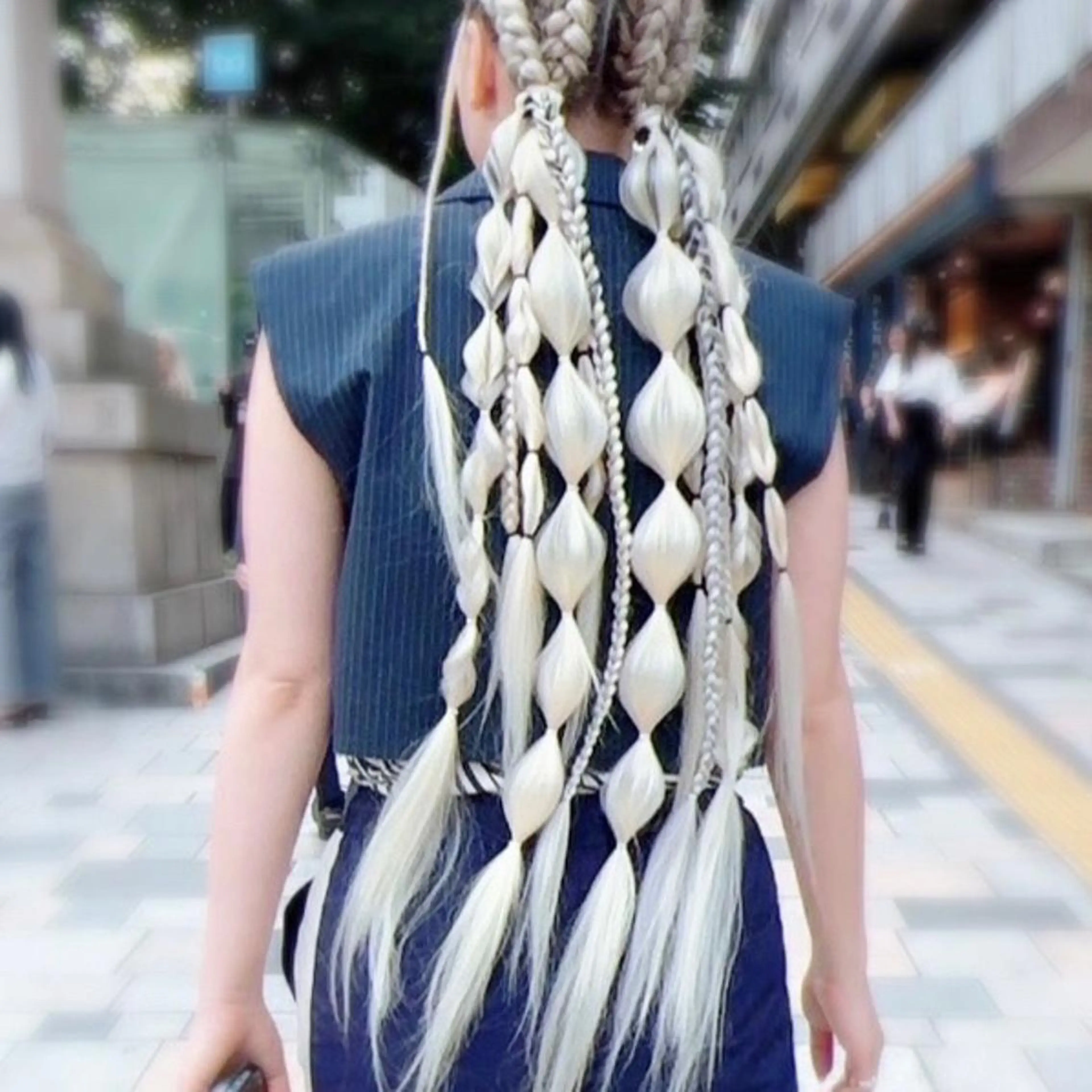 セミロング エクステ 髪に魔法をかける🪄 💖💫編み込みヘアのヘアスタイル