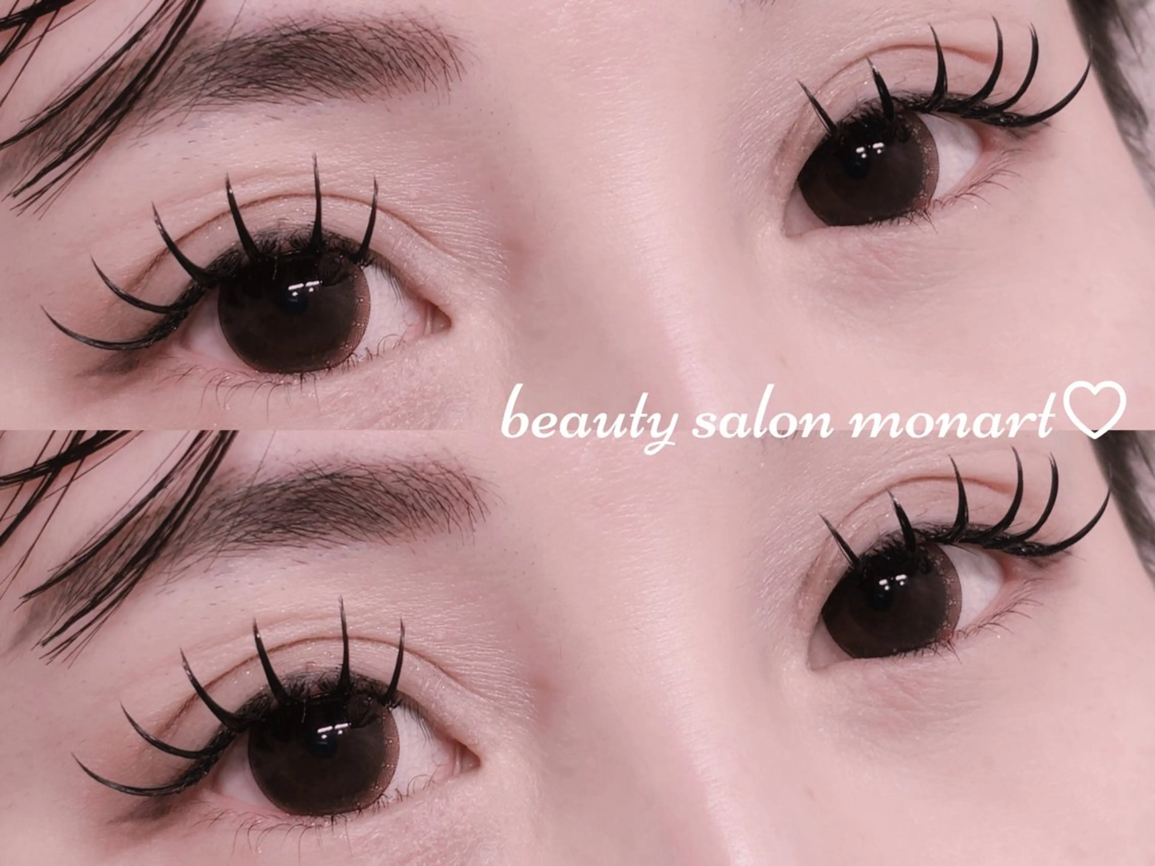マツエク・マツパ まつげパーマ 下まつげエクステ マツエク monart kurehaのマツエク・マツパデザイン