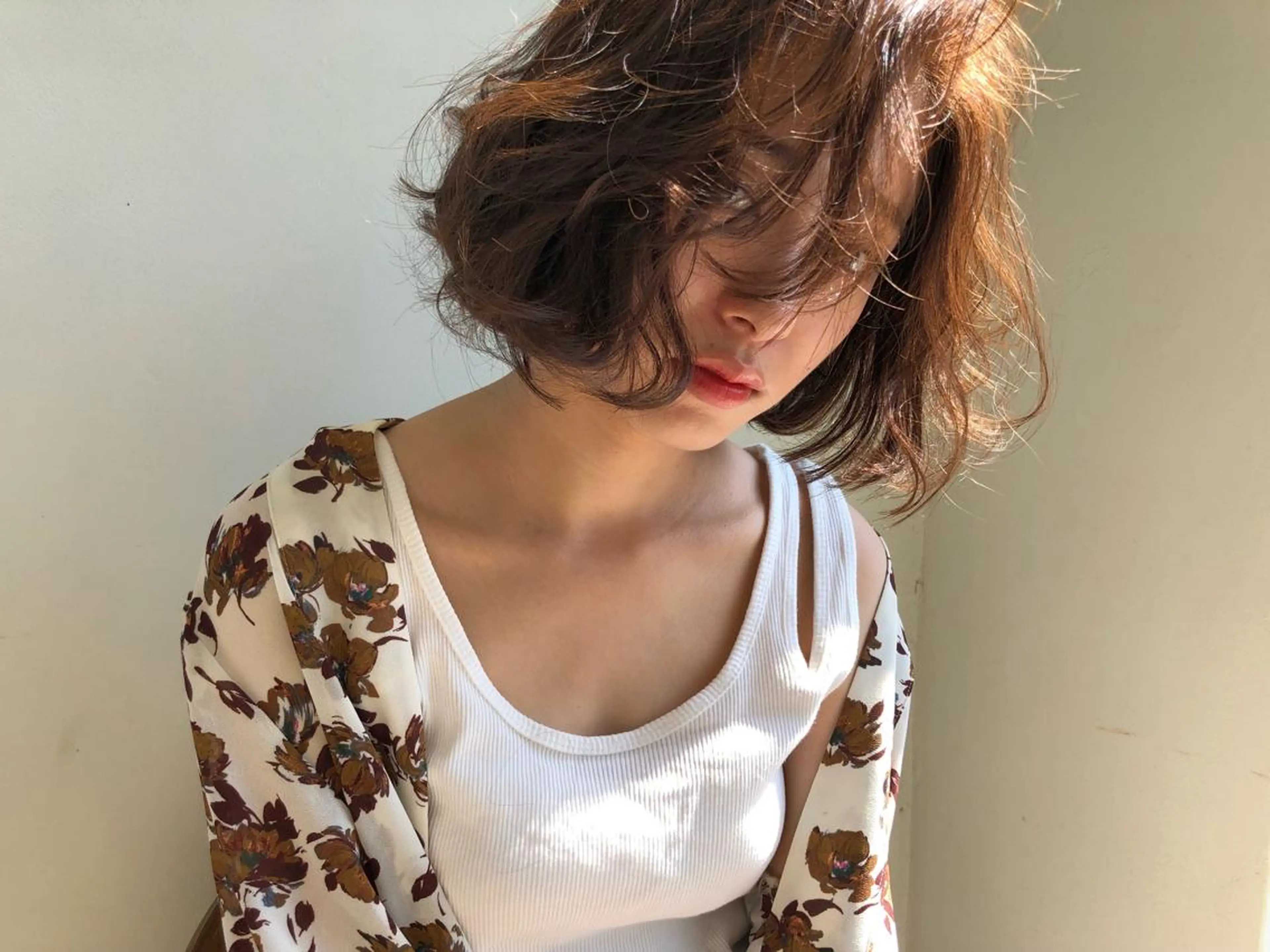 ミディアム 切りっぱなしボブ ボブ 小澤大輔 YOLO hairのヘアスタイル