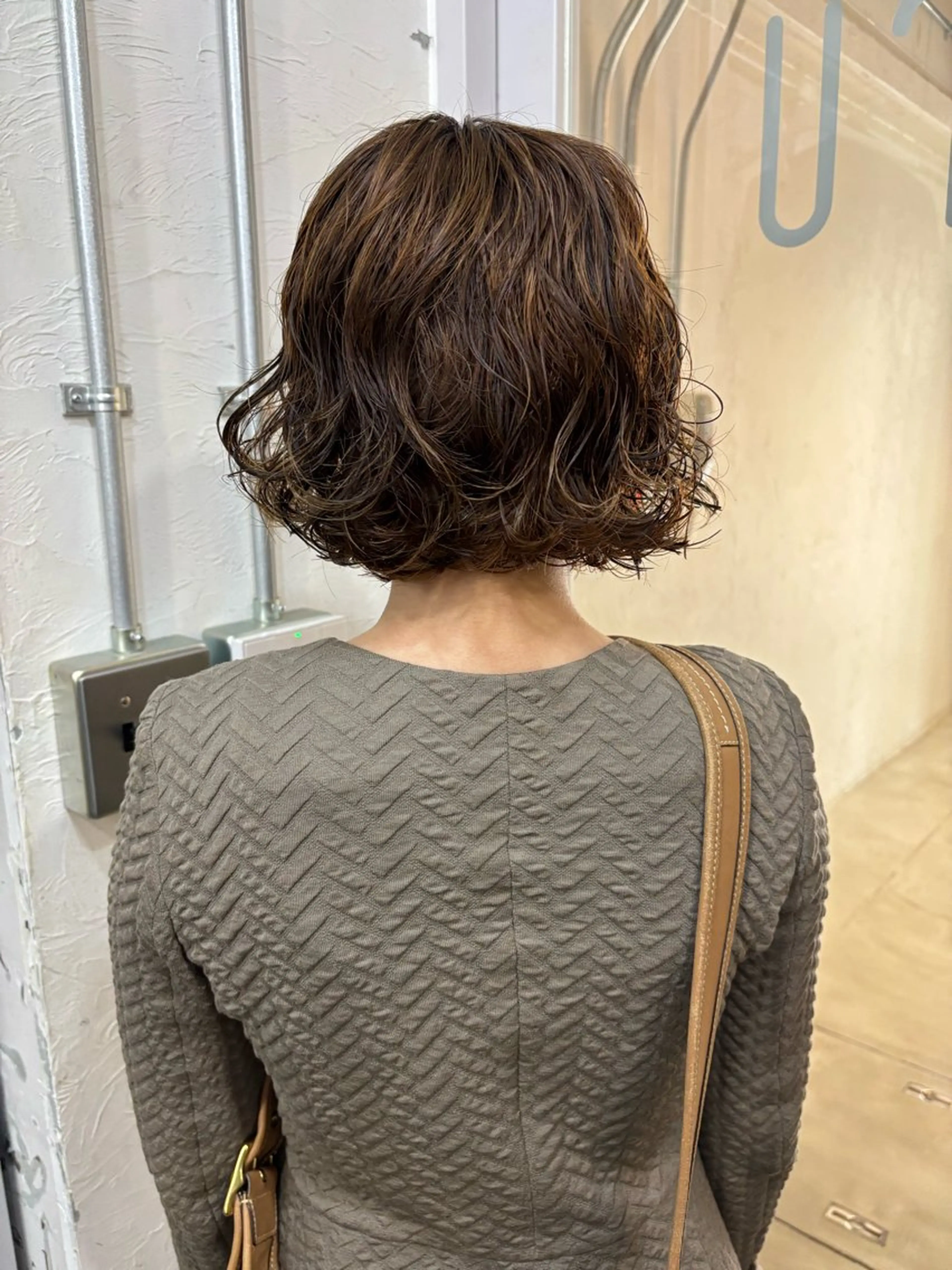 ミディアム パーマ カット パーマ 大西 柚羽のヘアスタイル
