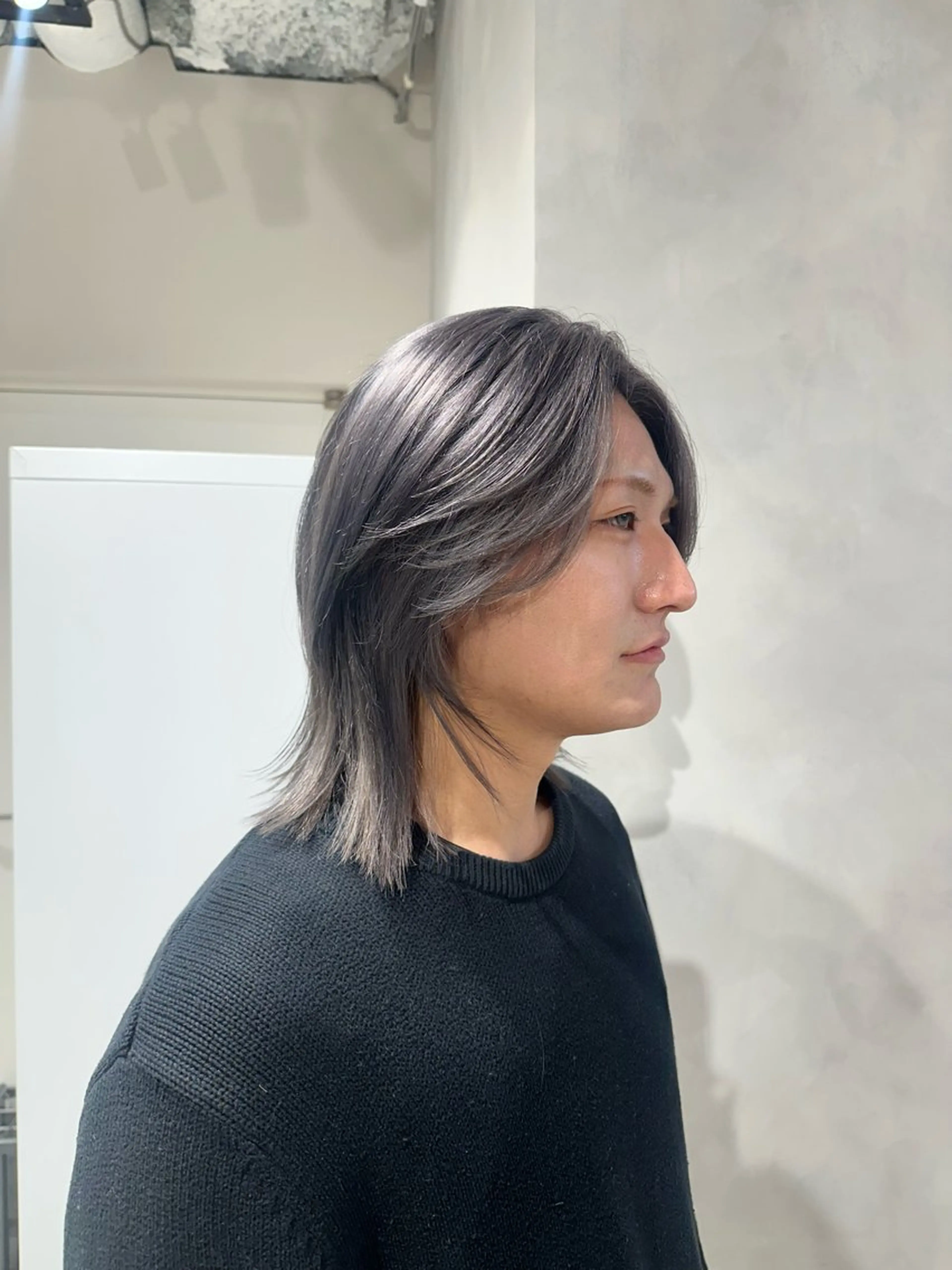 ミディアム カラー メンズ ヘアカラー 渋谷レイヤーカット/ 暖色艶カラー🩵高橋のヘアスタイル