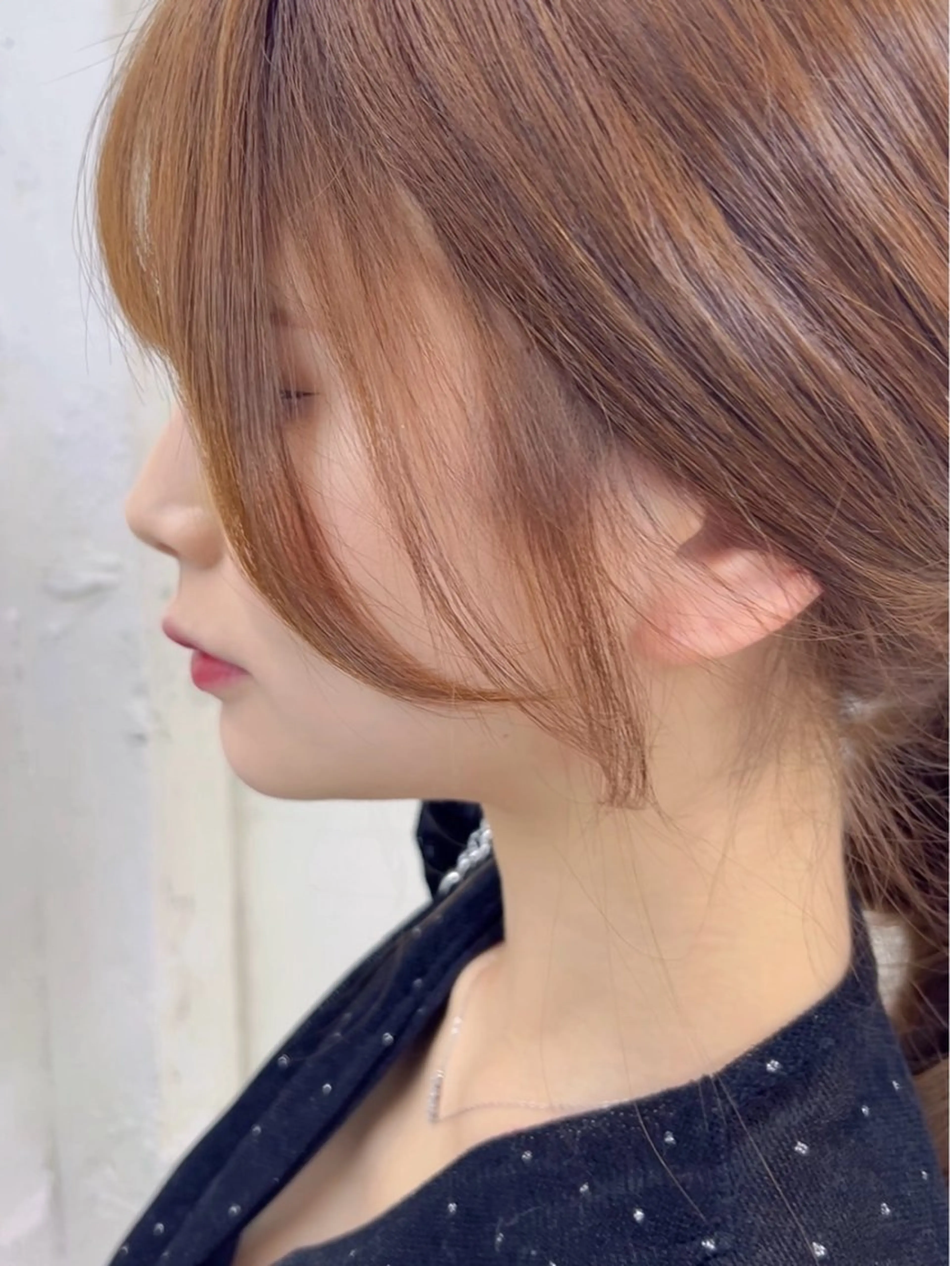 セミロング カラー 顔周りカット 小顔カット カット レイヤー/エクステ alpha下妻のヘアスタイル