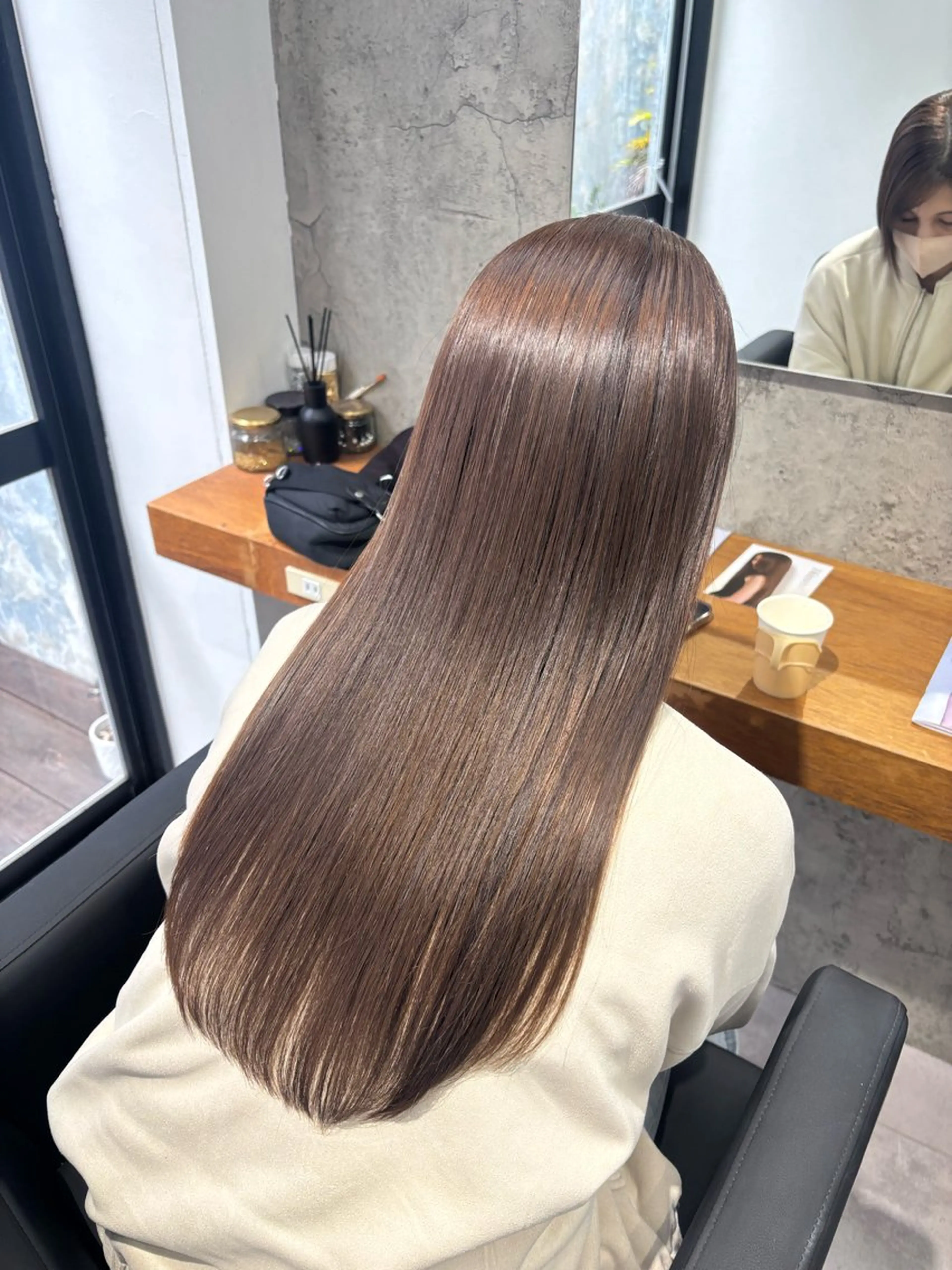 ロング ヘアカラー トリートメント yuzuki 【北谷】のヘアスタイル