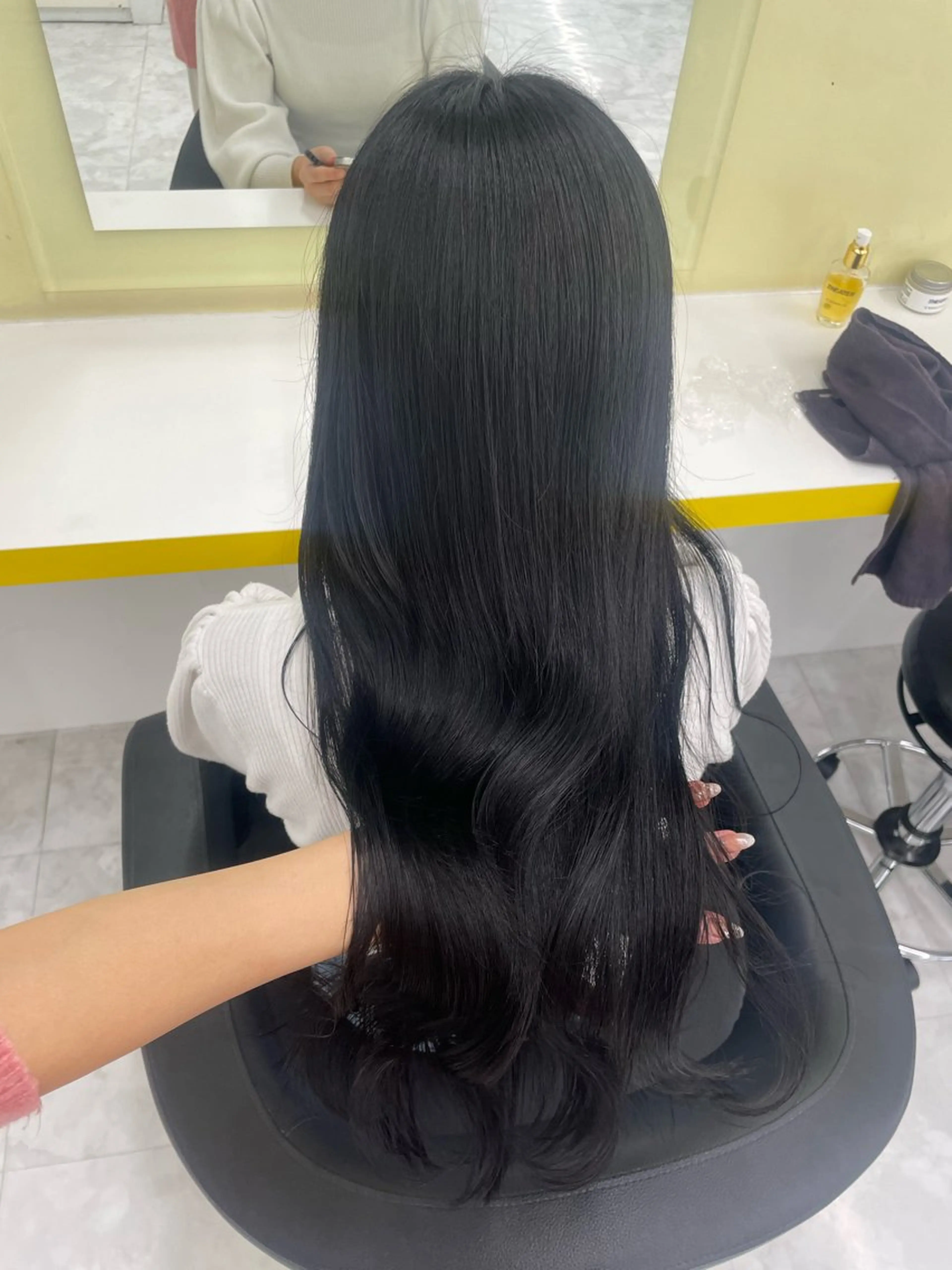 ロング カラー ヘアカラー トリートメント ヘッドスパ ヘアセット 🦋色落ち綺麗カラー メンズYUZU🦋‪のヘアスタイル