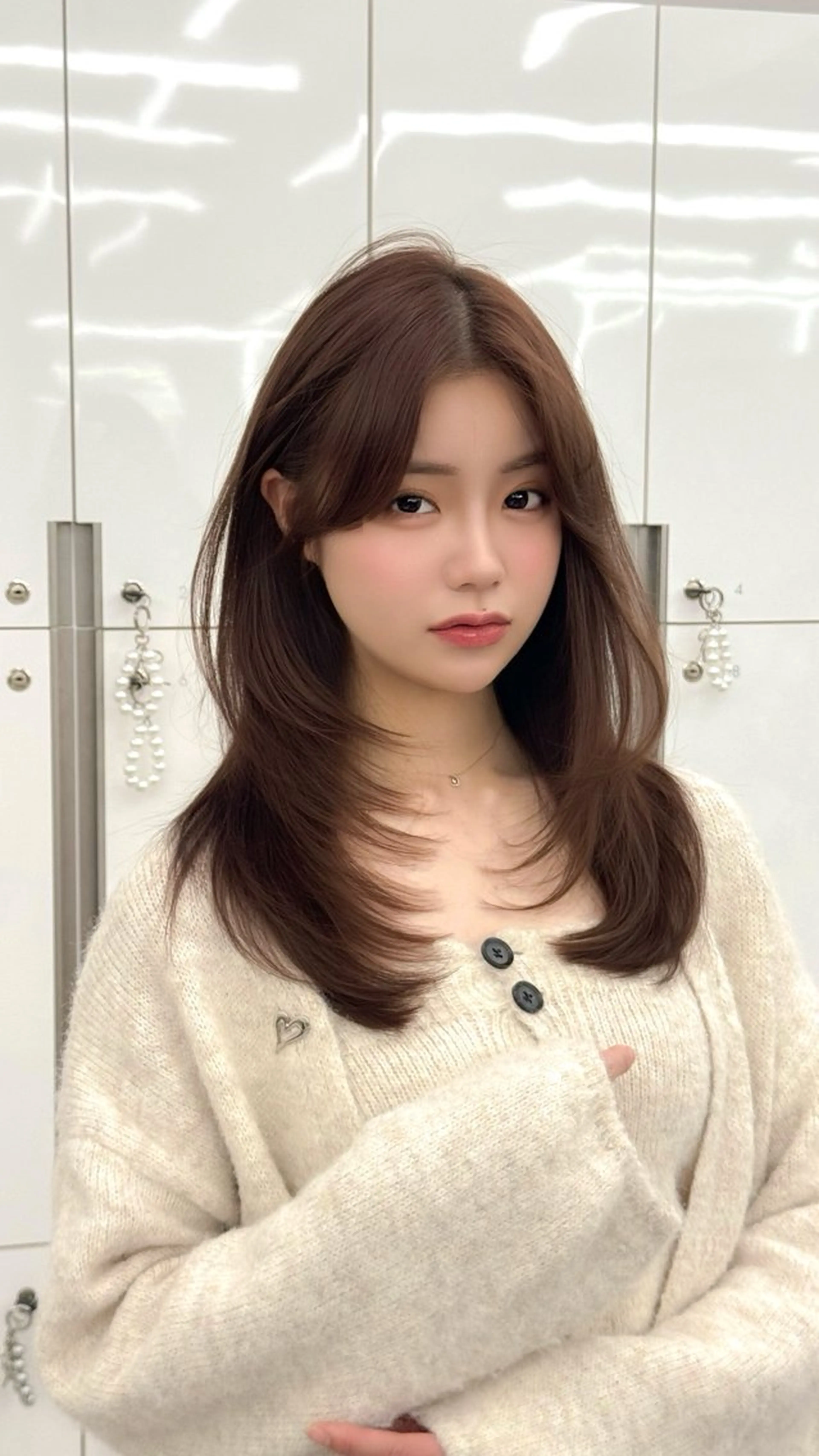 ミディアム カラー ヘアアレンジ カット ヘアカラー トリートメント 顔周り&ミディアム 特化/池袋/kokiのヘアスタイル