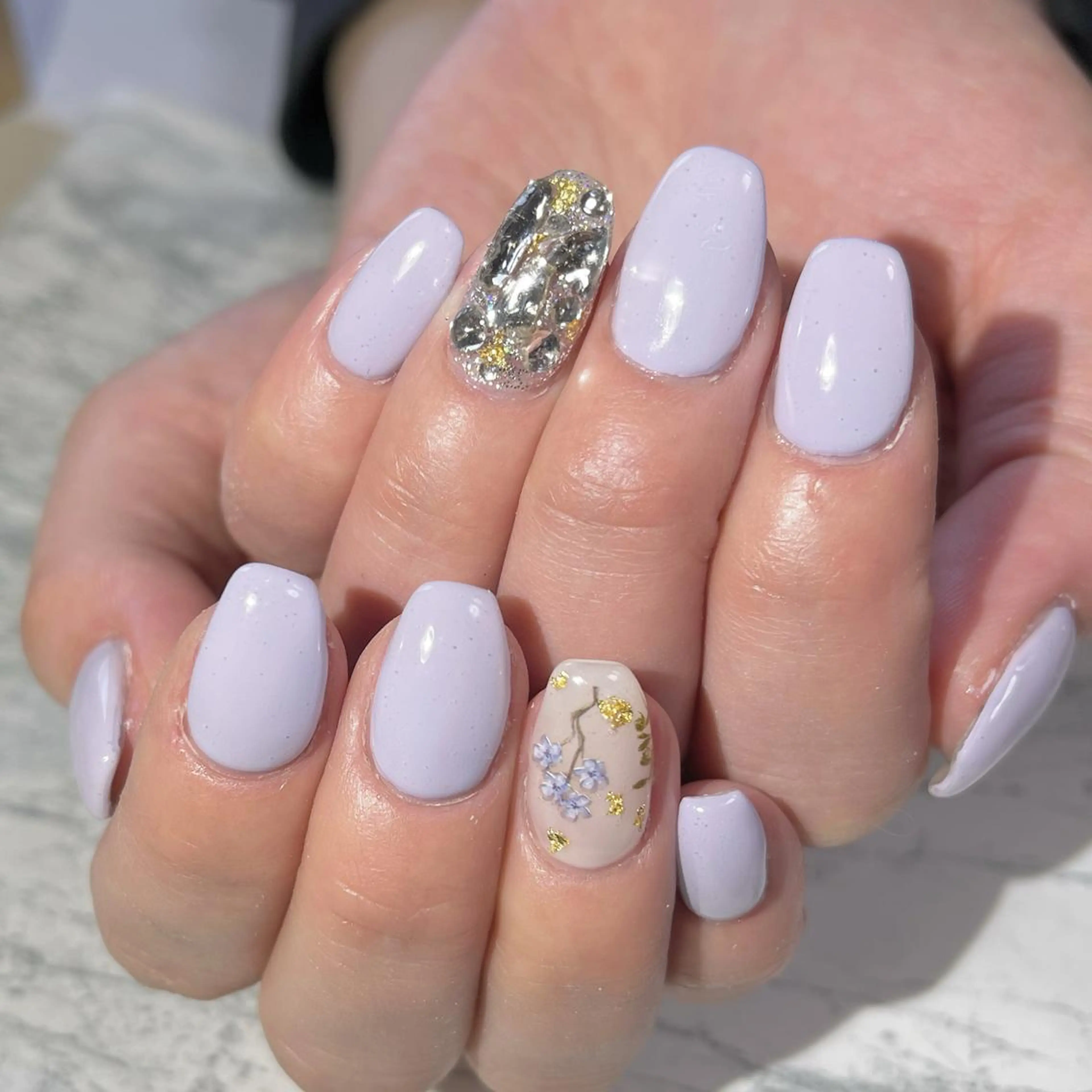 ネイル フットネイル ニュアンスネイル パープル シンプルネイル 春ネイル ネイル フフラ所属・nail fufla ♡yamane♡のネイルデザイン