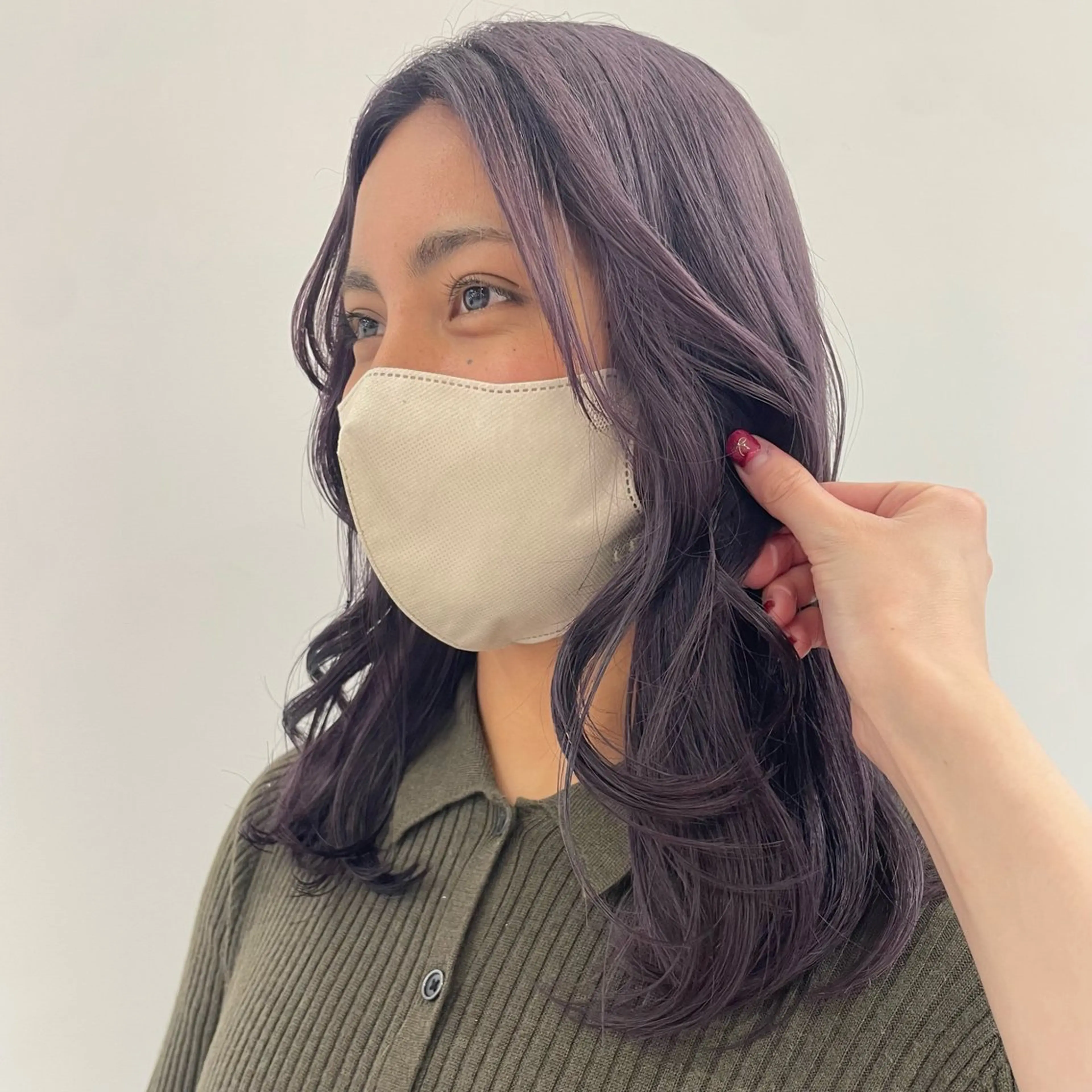 セミロング カラー ラベンダーカラー ラベンダーピンク ピンクカラー ヘアカラー 🎟暖色カラー /アレンジ🎀くるみのヘアスタイル