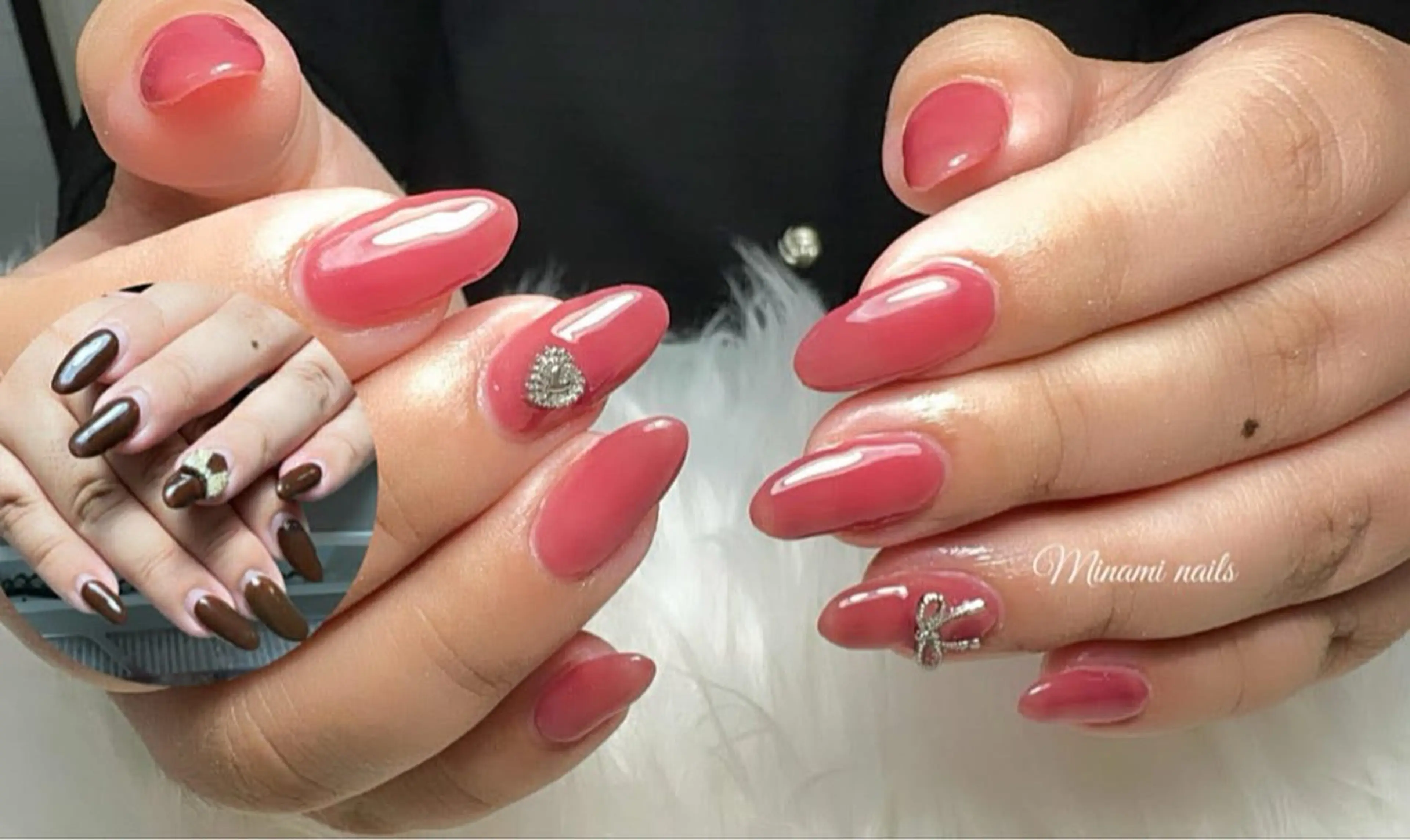 ネイル アートネイル オーロラネイル ガーリー キラキラネイル 韓国ネイル Minami Nailsのネイルデザイン